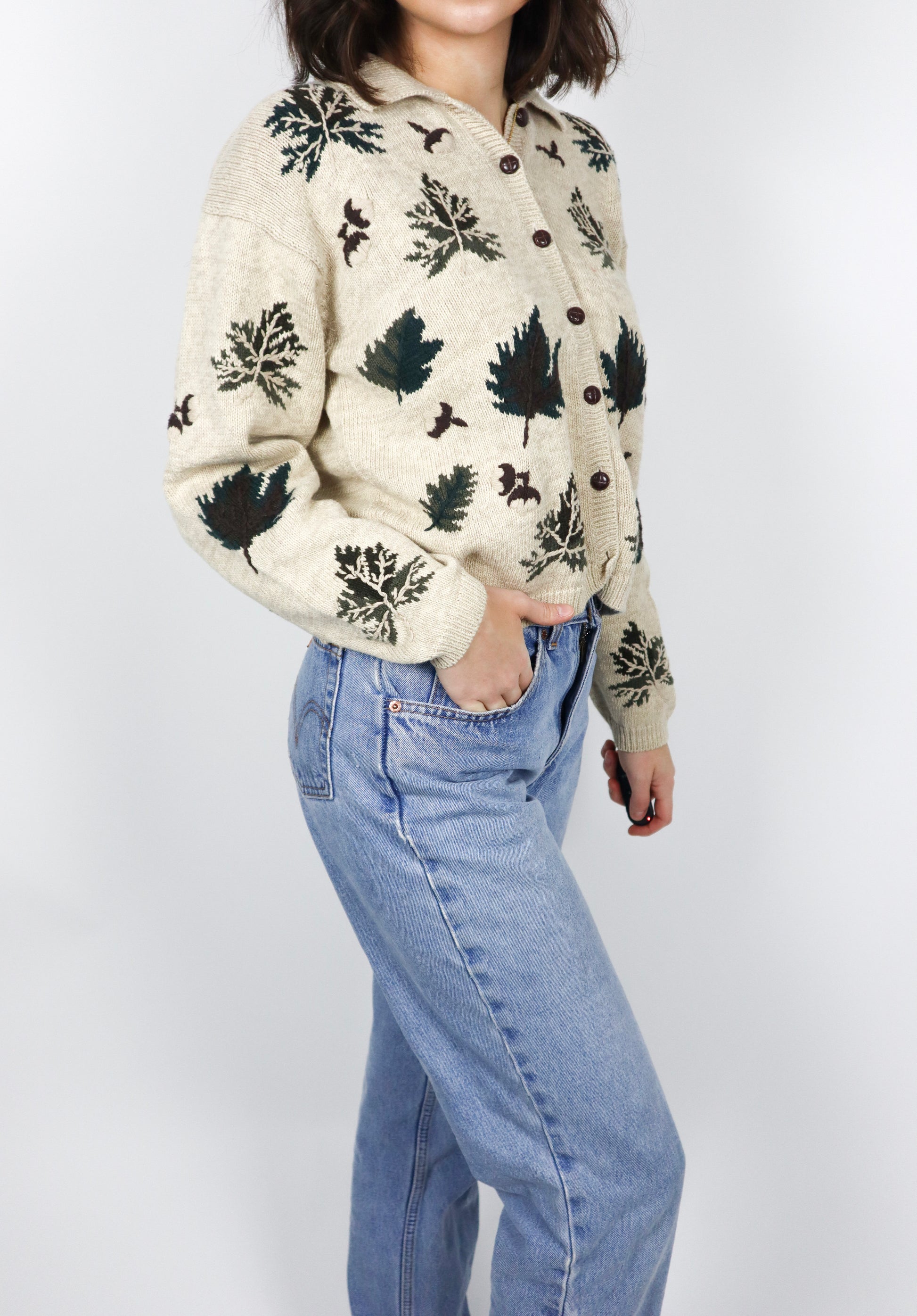 Vintage x Embroidered Cardigan (XS/S)