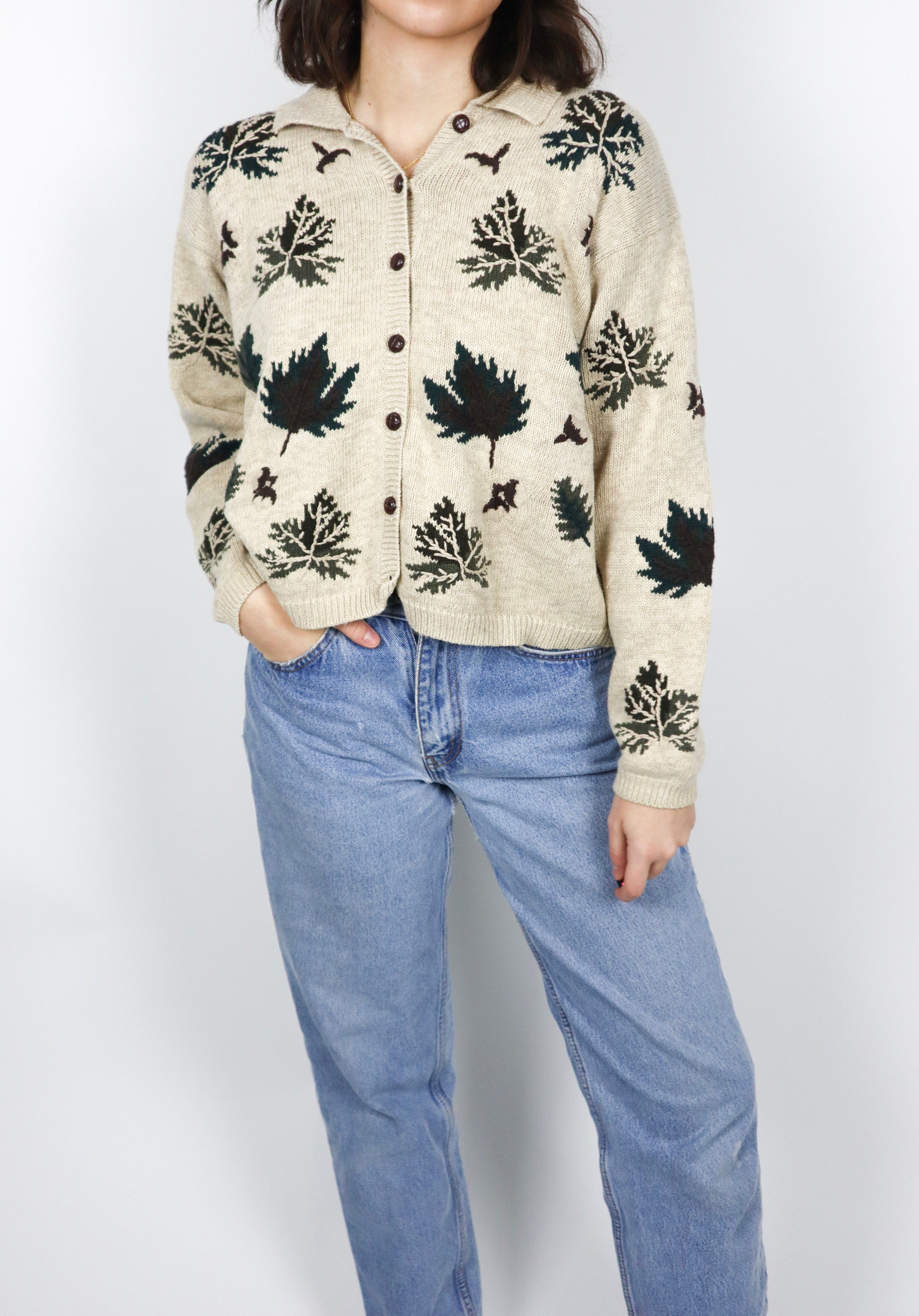 Vintage x Embroidered Cardigan (XS/S)