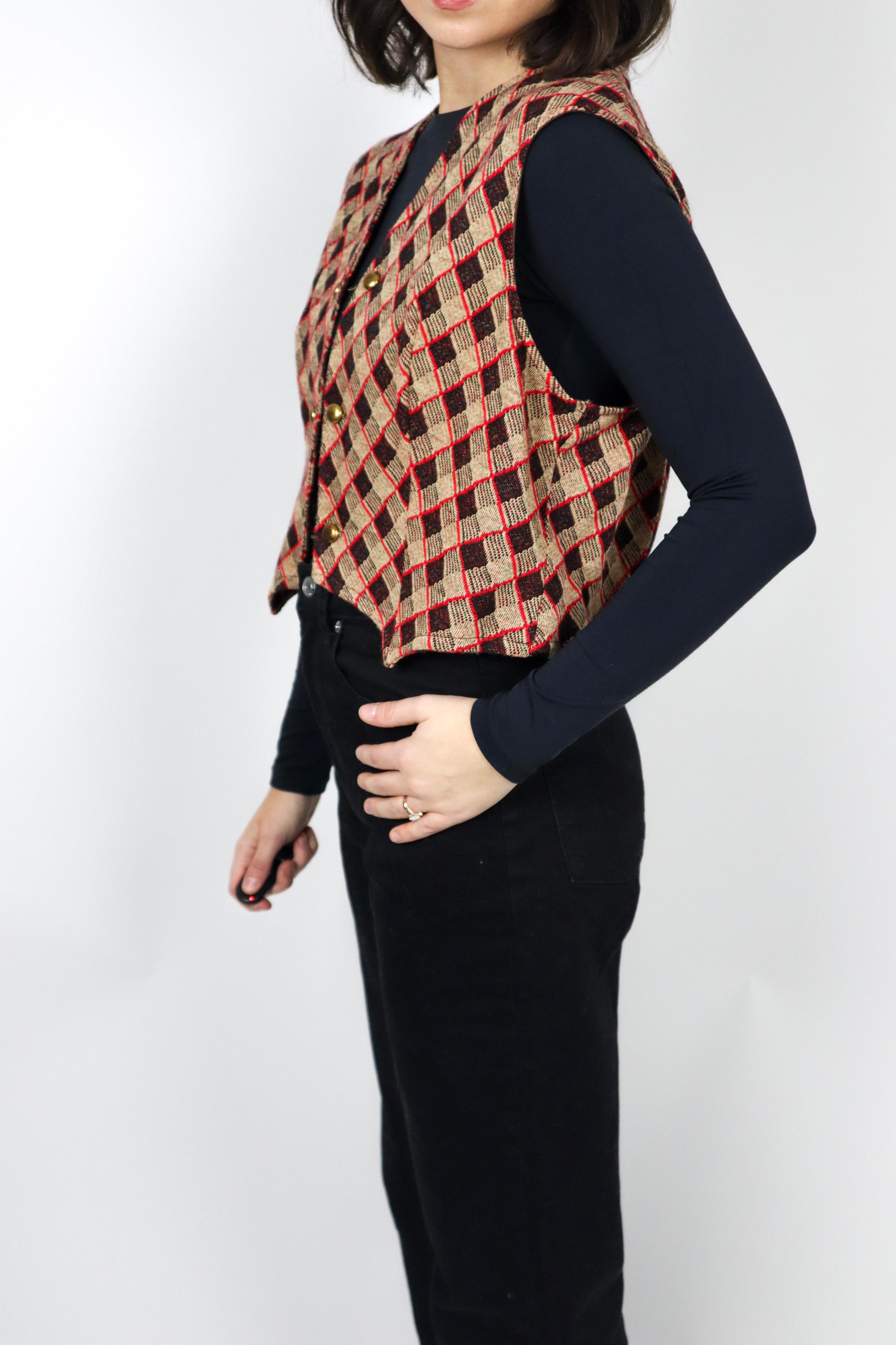 Vintage 70s x Pattern Vest (S)