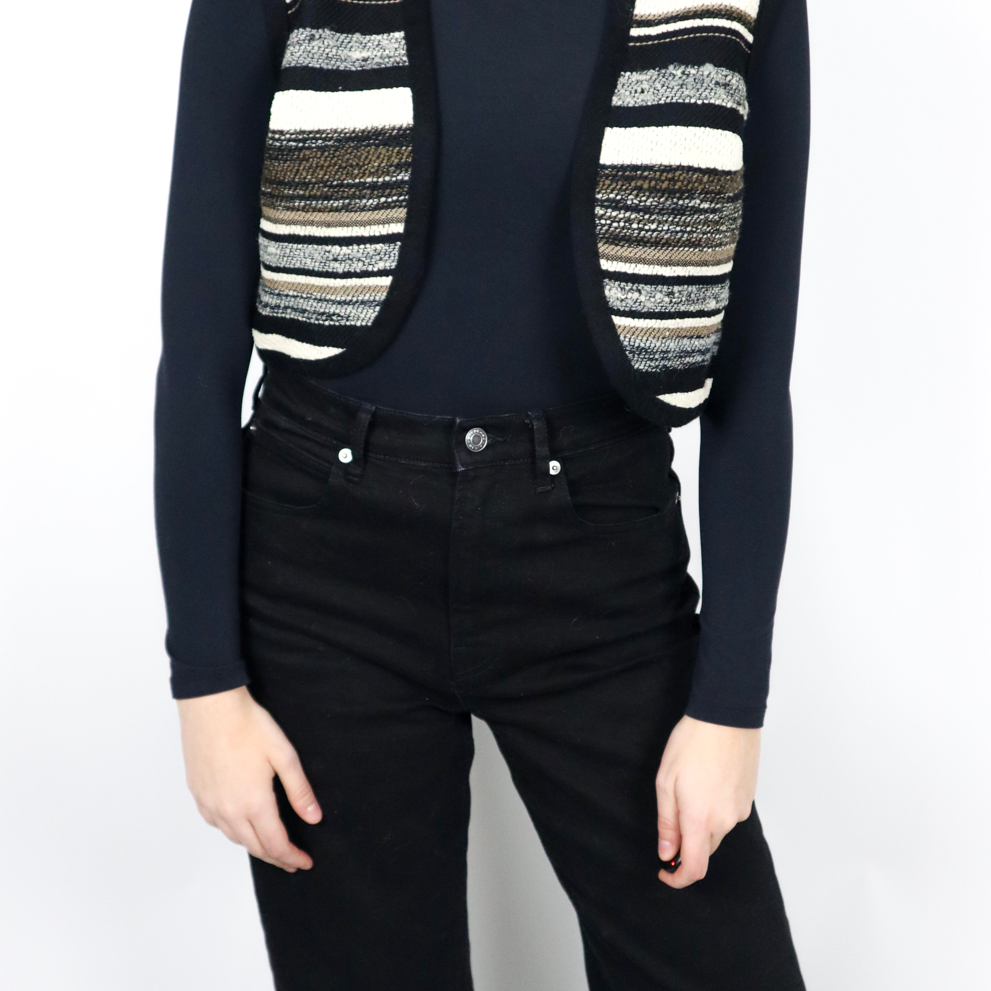 Made in Finnland x Wool Cropped Textured Vest (XXS/XS)