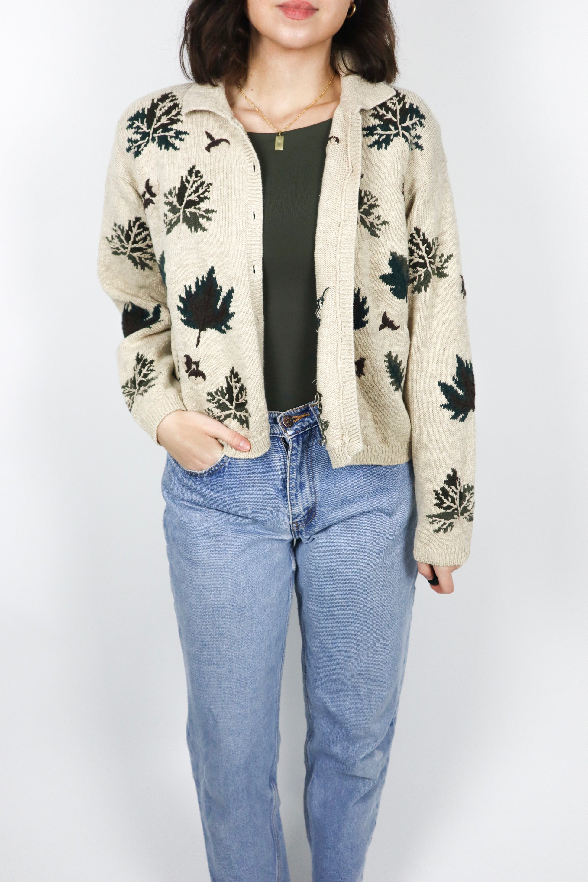 Vintage x Embroidered Cardigan (XS/S)