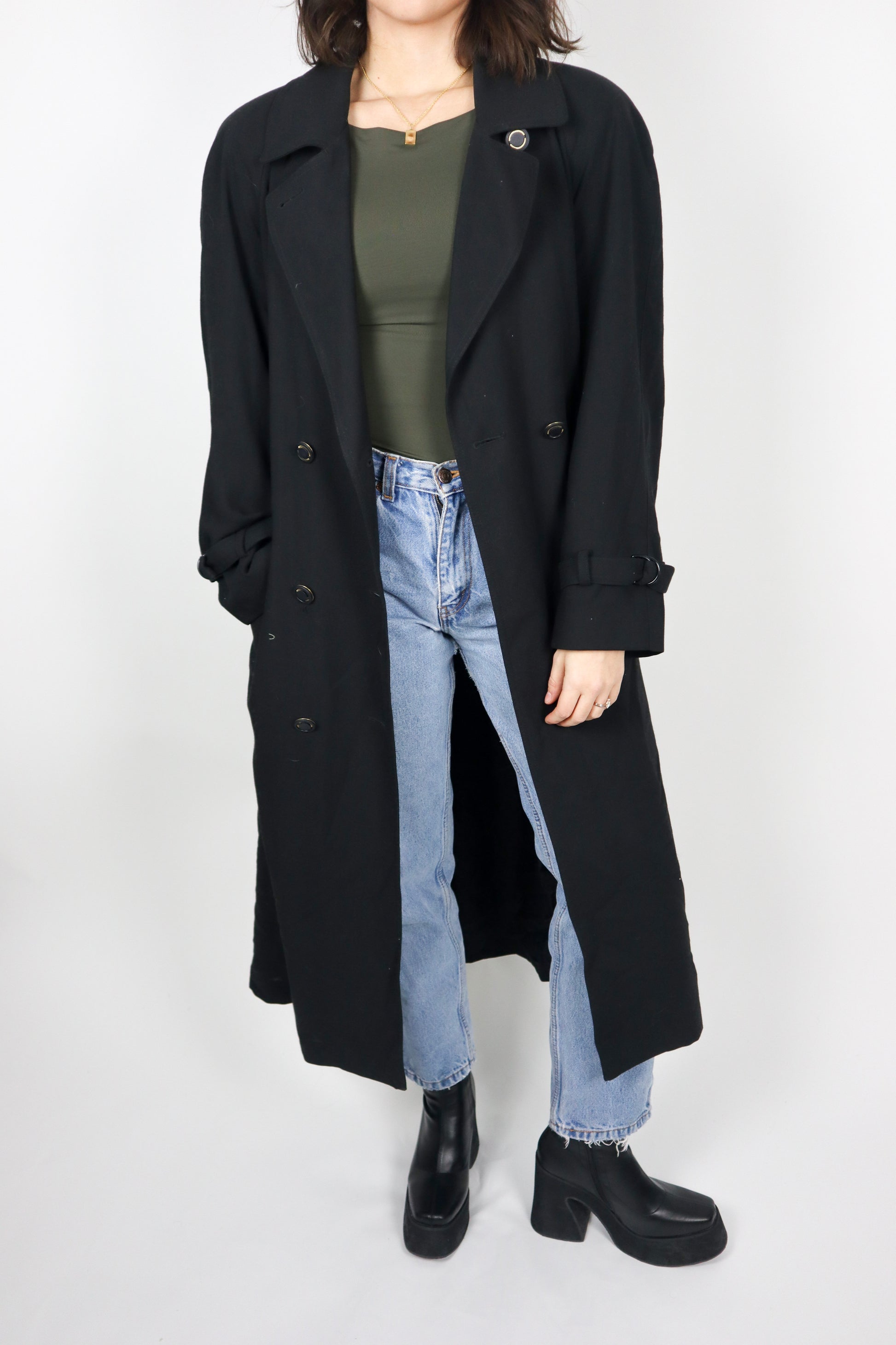 Vintage x Made in Canada x Wool Blend Trench (M/L)