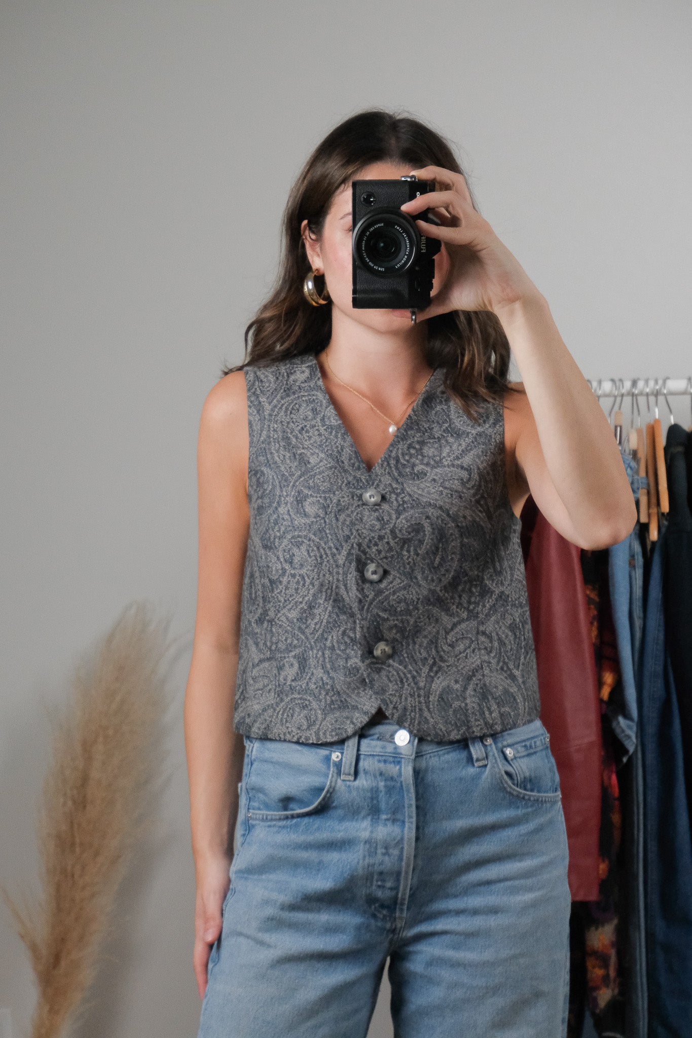 Made in USA x Vintage x Wool Cropped Vest (XS)