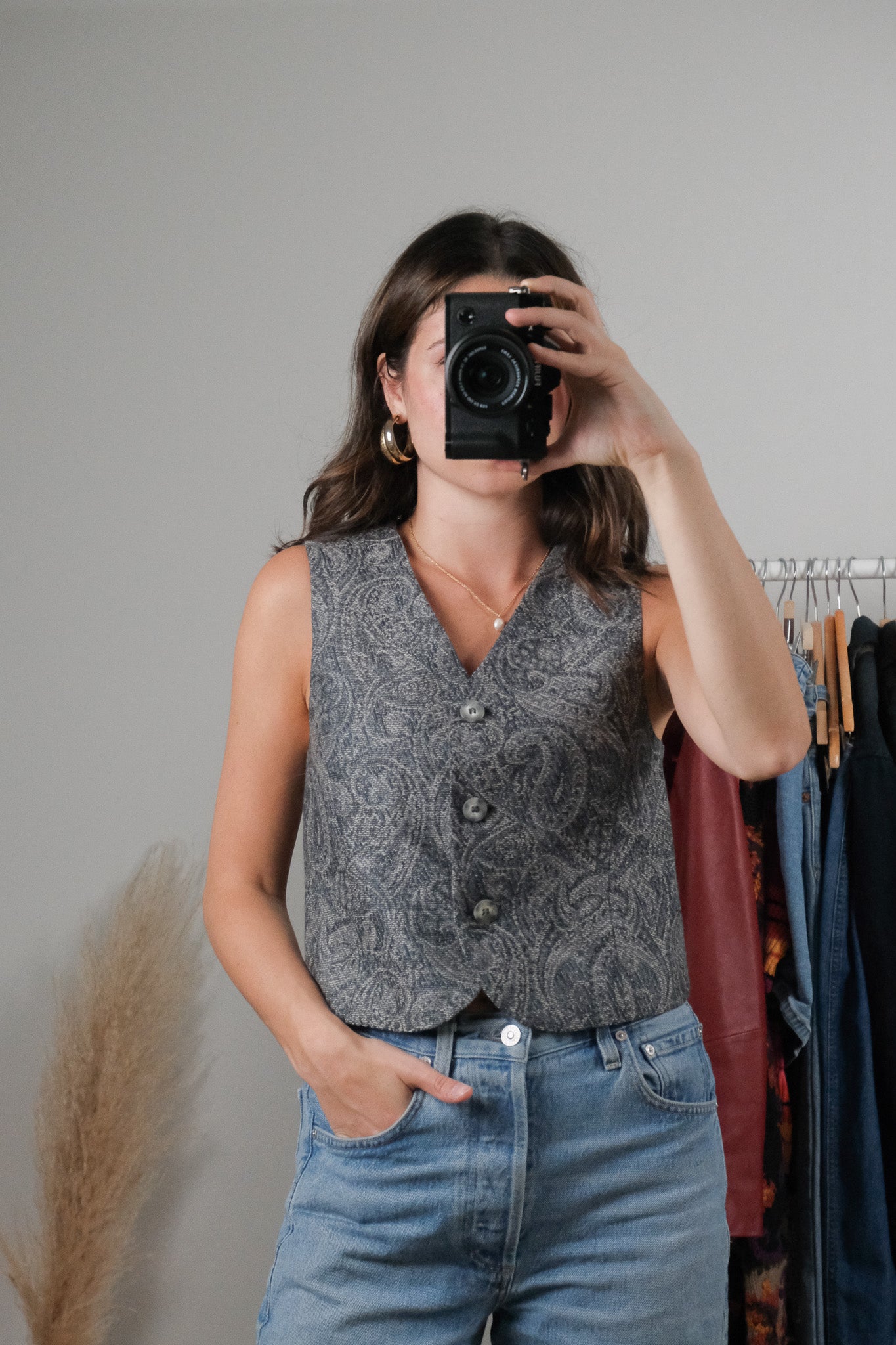 Made in USA x Vintage x Wool Cropped Vest (XS)