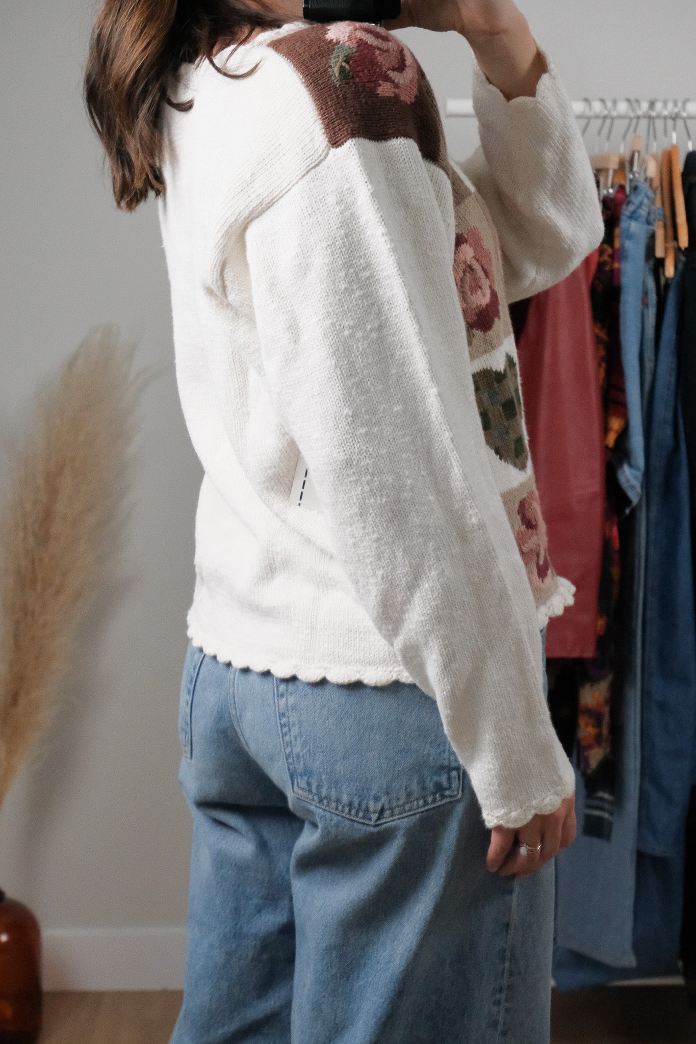 Vintage x Deadstock Embroidered Patterned Sweater (S/M)