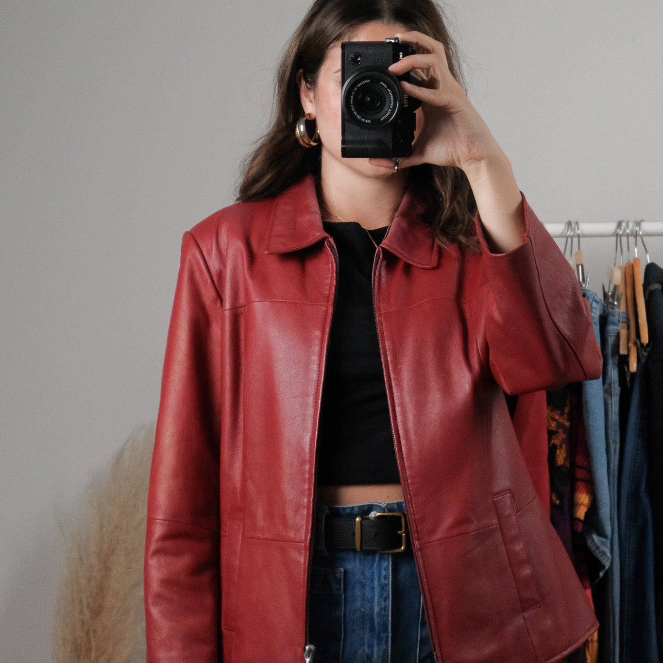 Vintage x Collared Leather Jacket (2-8)