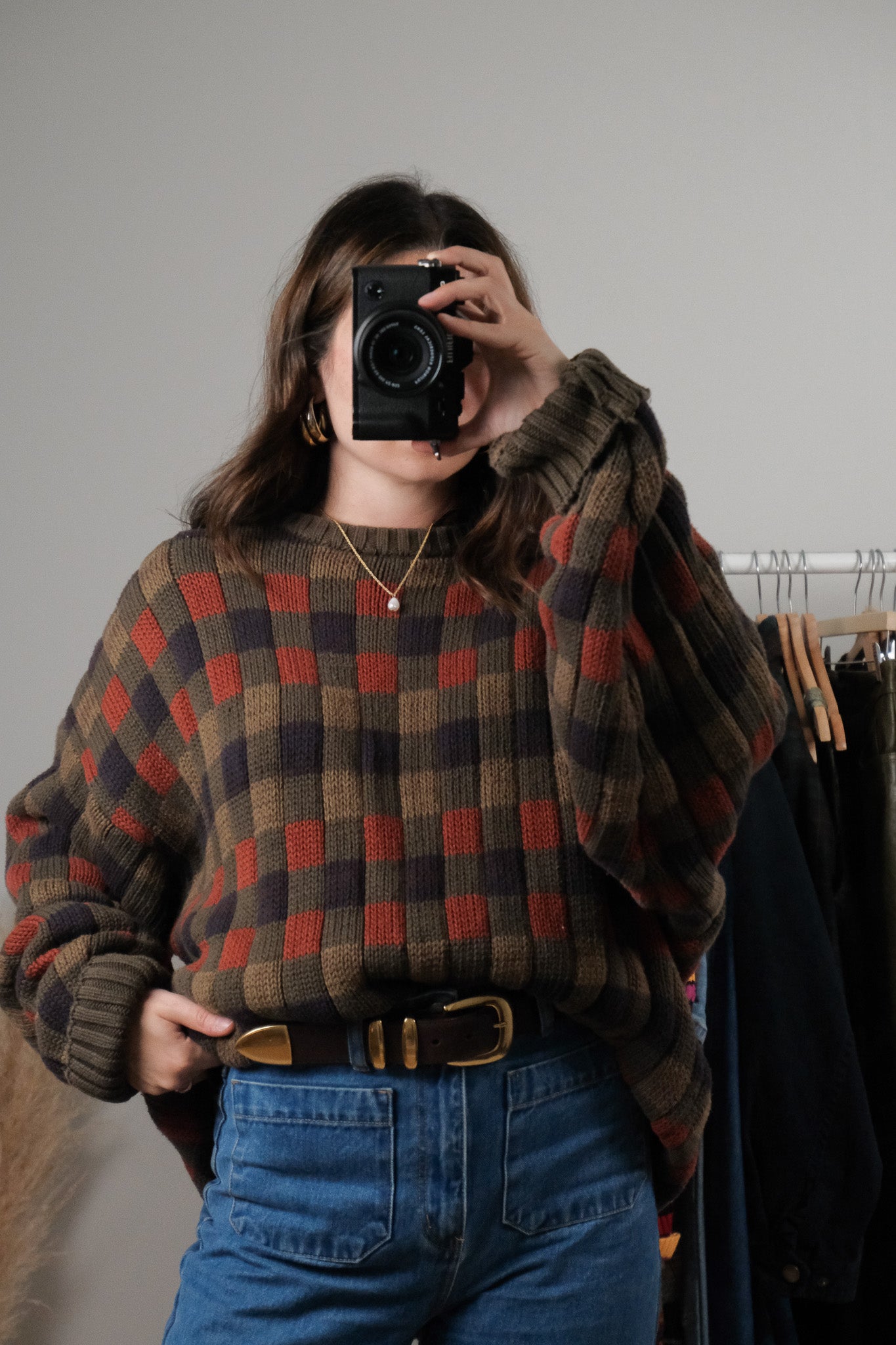 Vintage x Cotton Checkered Knit (XL/XXL)