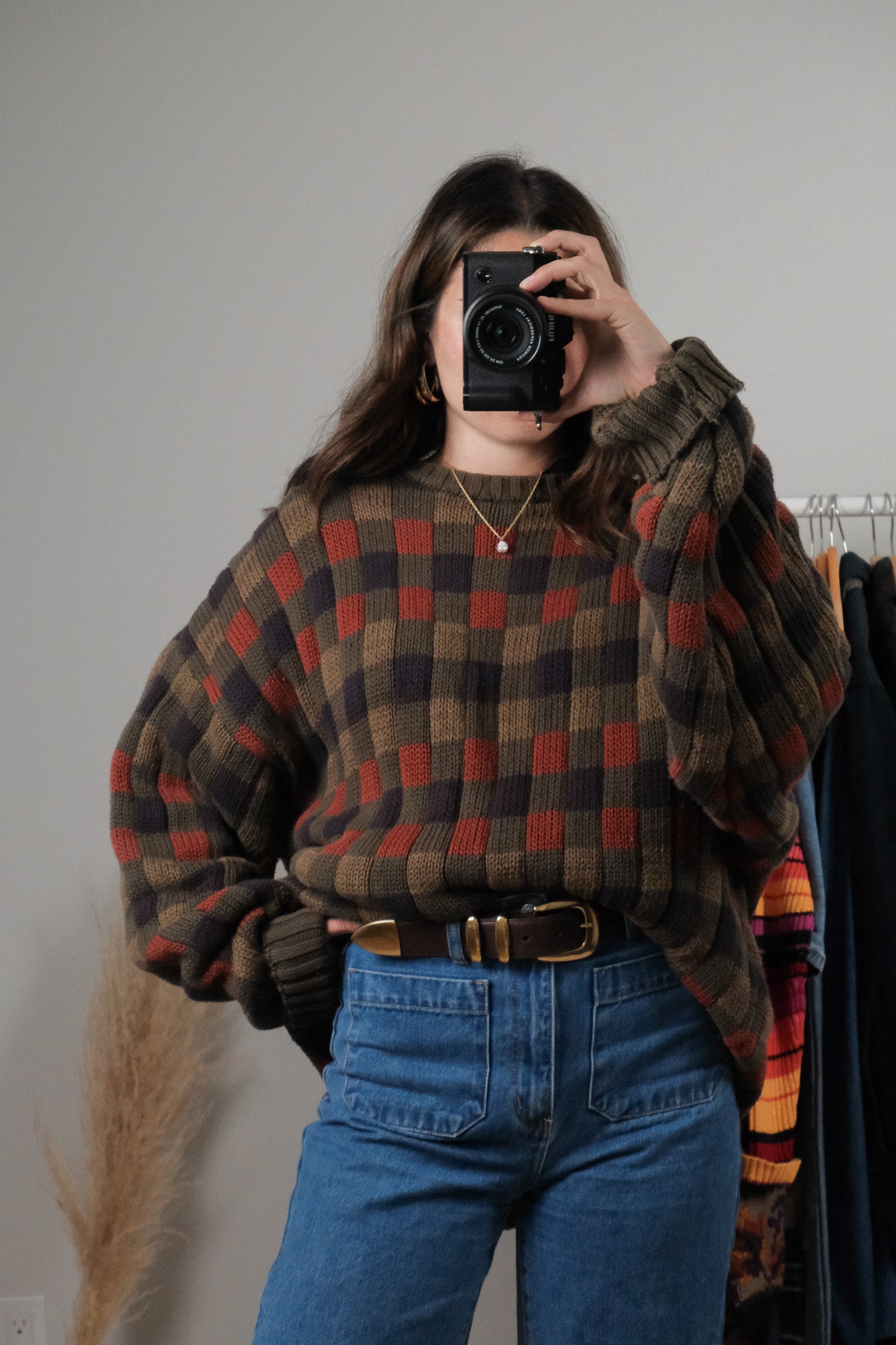 Vintage x Cotton Checkered Knit (XL/XXL)