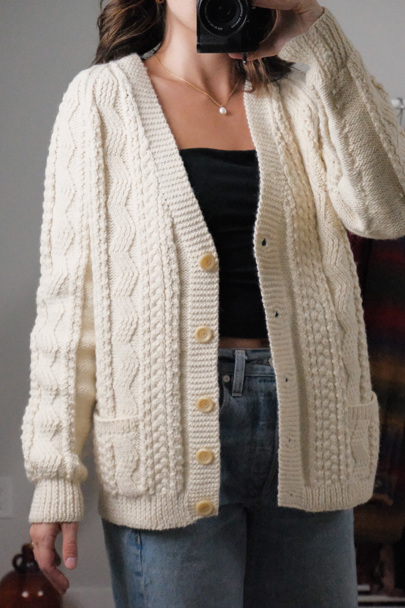 Vintage x Handmade Wool Chunky Cardigan (S-L)