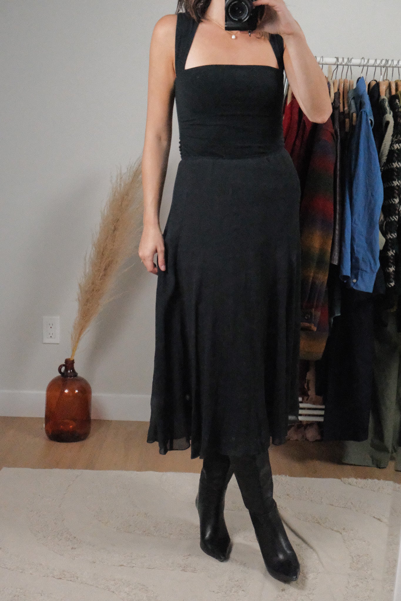 Vintage x Silk Maxi Skirt (S)