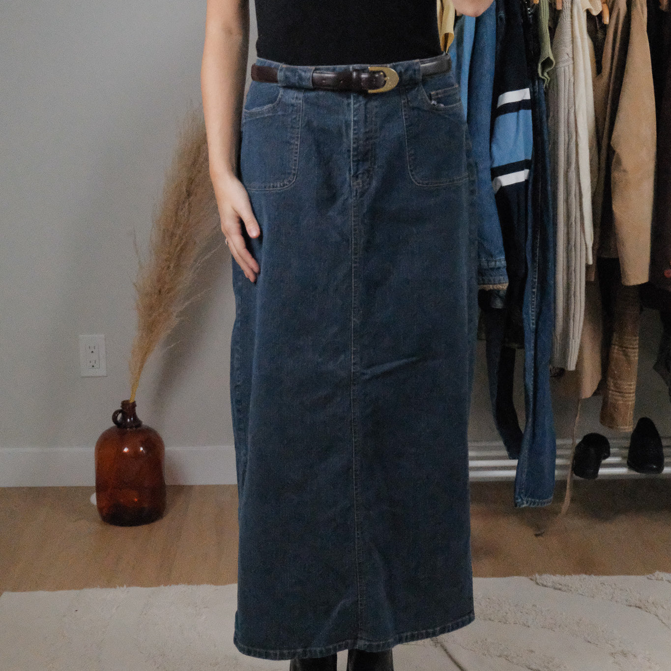 Vintage x Denim Maxi Skirt (12)