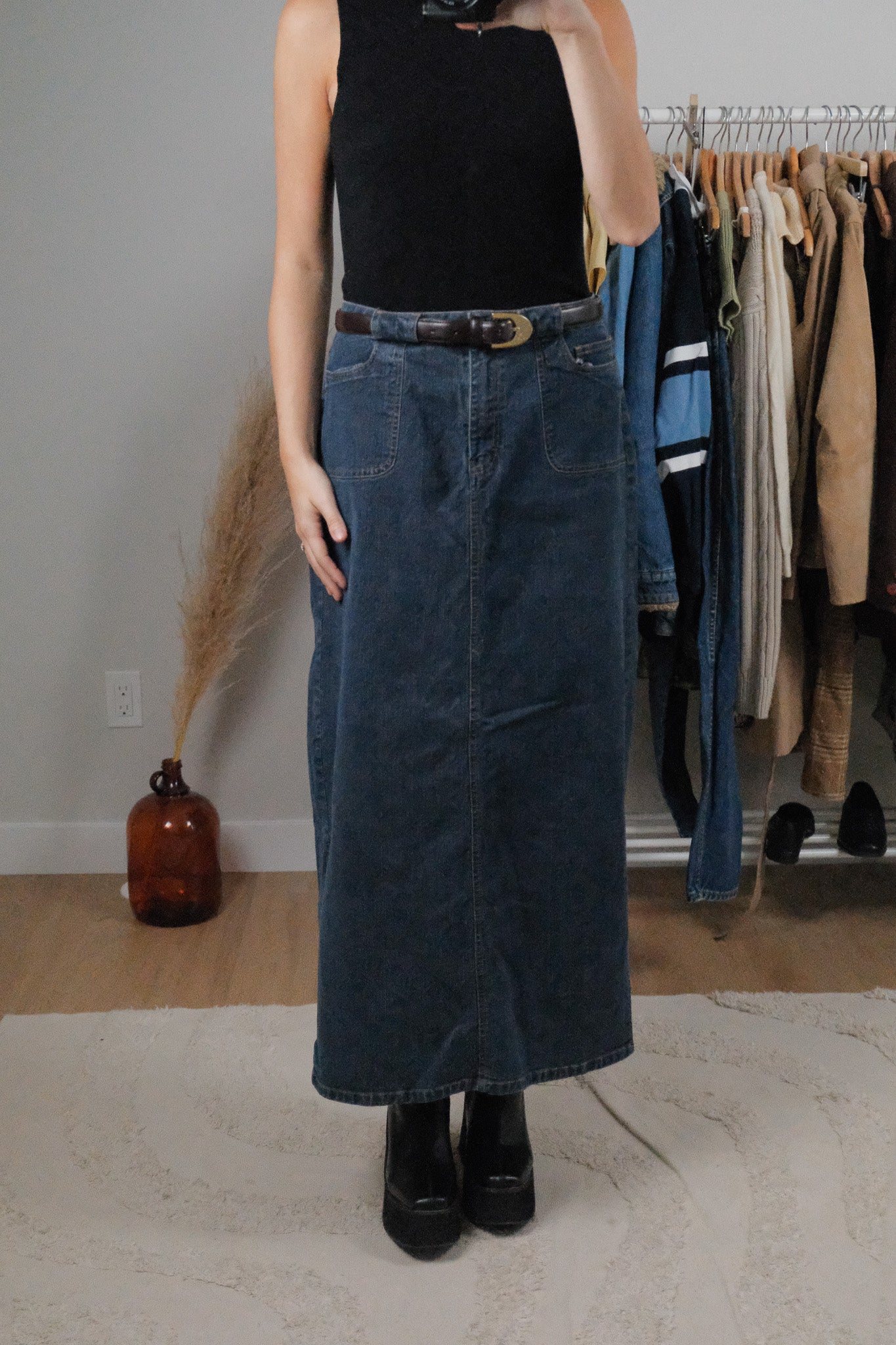 Vintage x Denim Maxi Skirt (12)