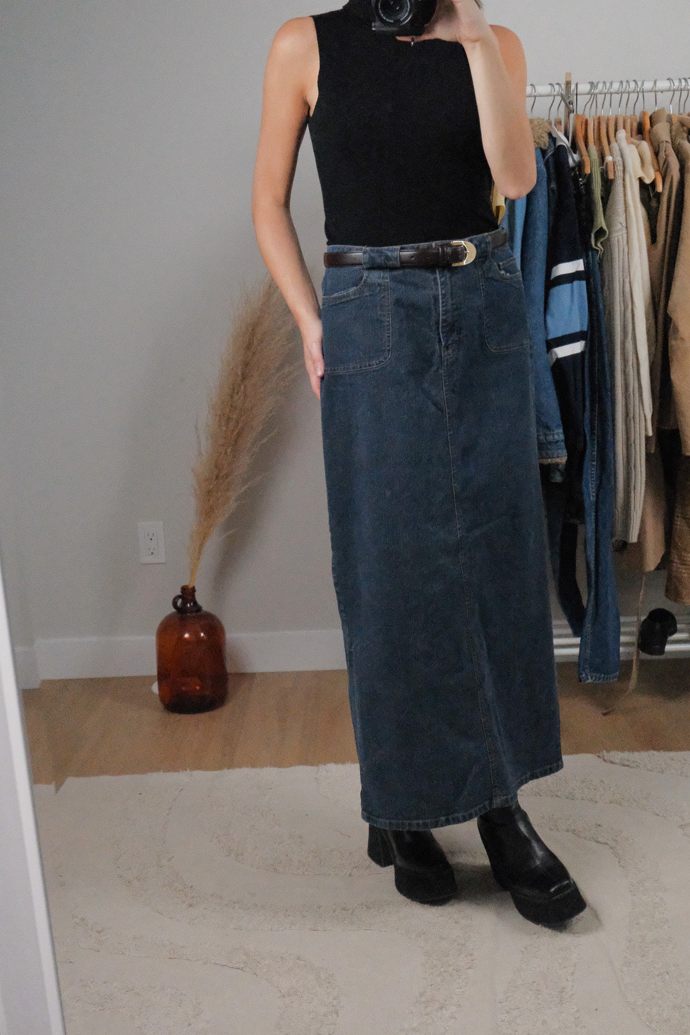 Vintage x Denim Maxi Skirt (12)
