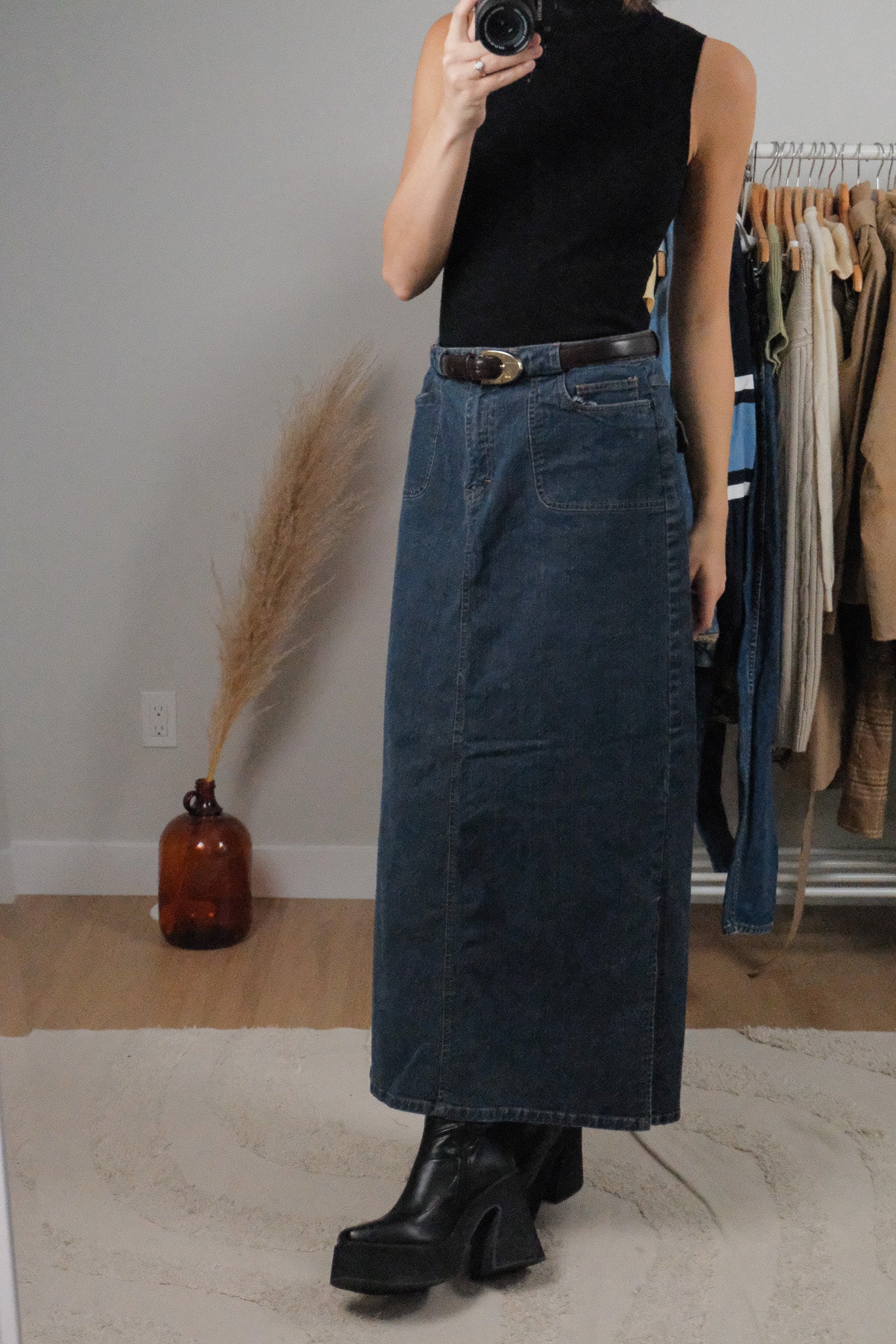 Vintage x Denim Maxi Skirt (12)