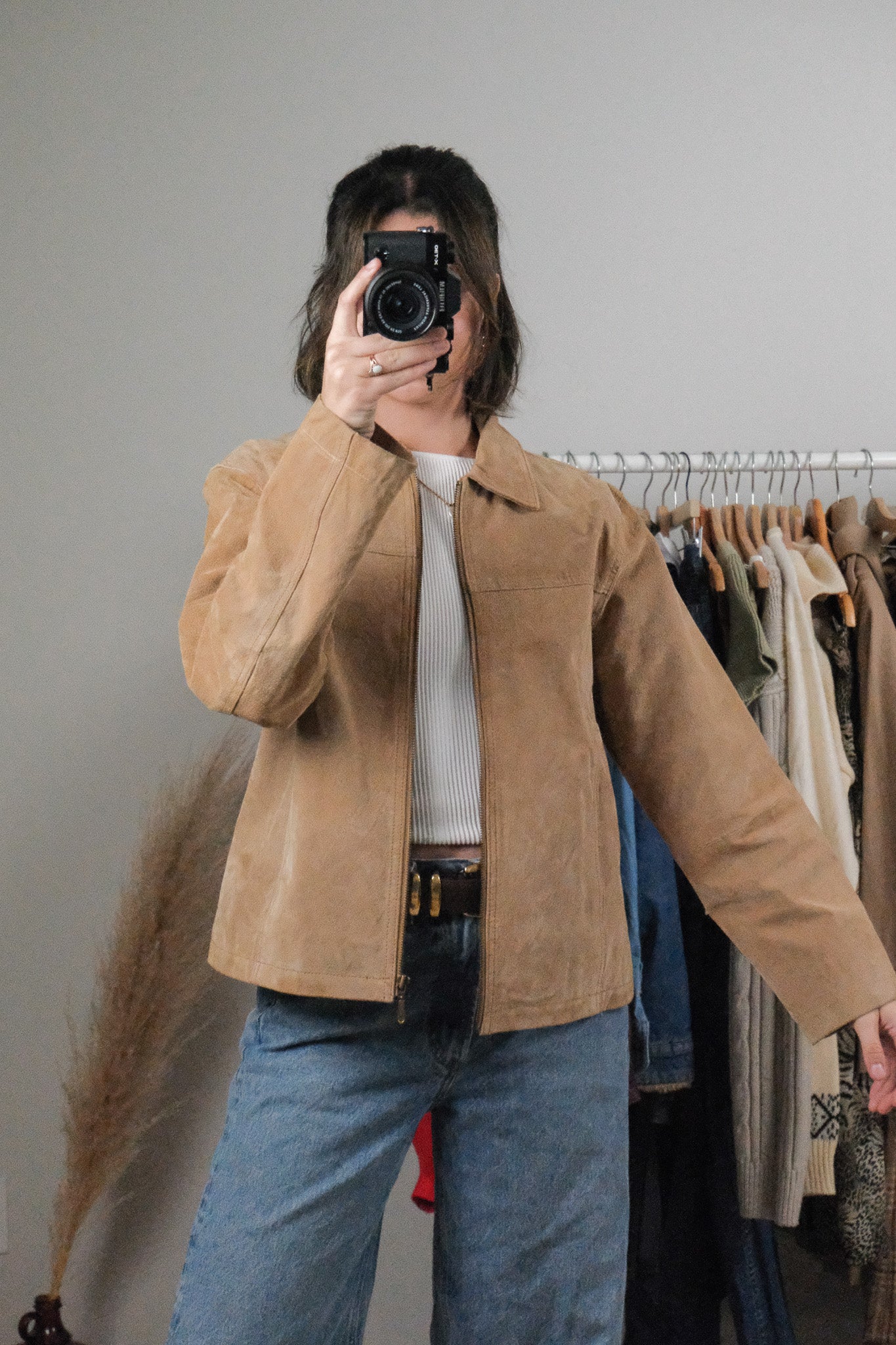 Vintage x Suede Collared Jacket (M)