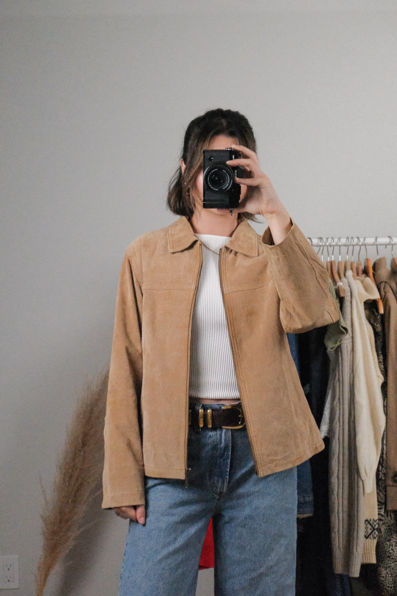 Vintage x Suede Collared Jacket (M)