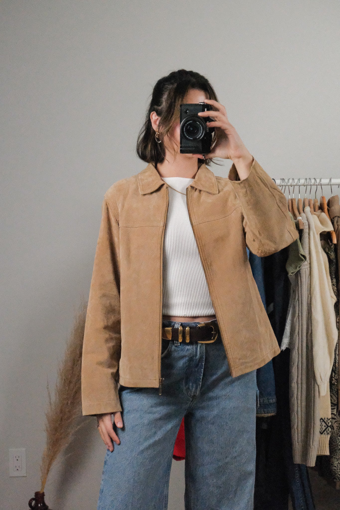 Vintage x Suede Collared Jacket (M)