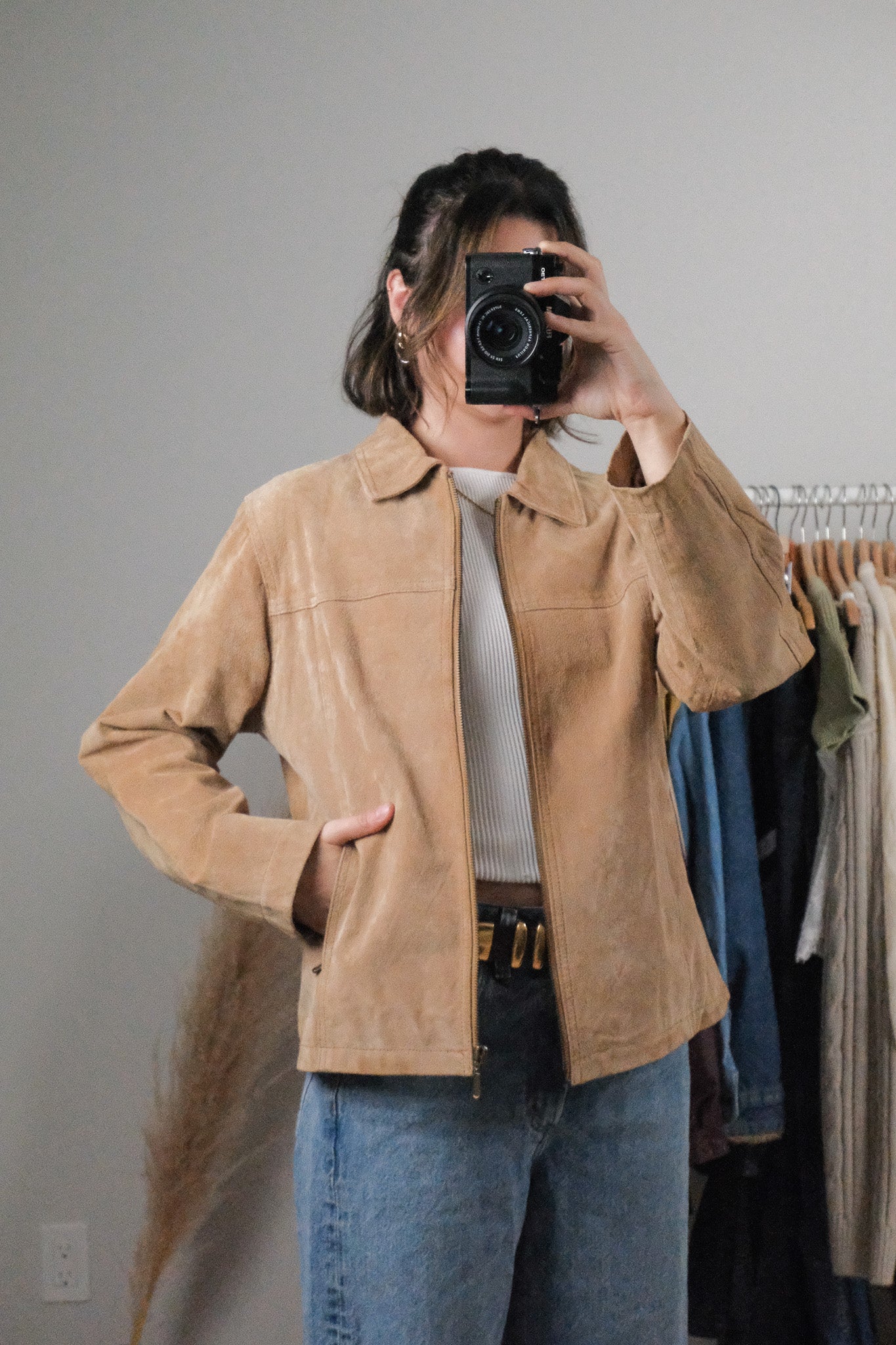 Vintage x Suede Collared Jacket (M)