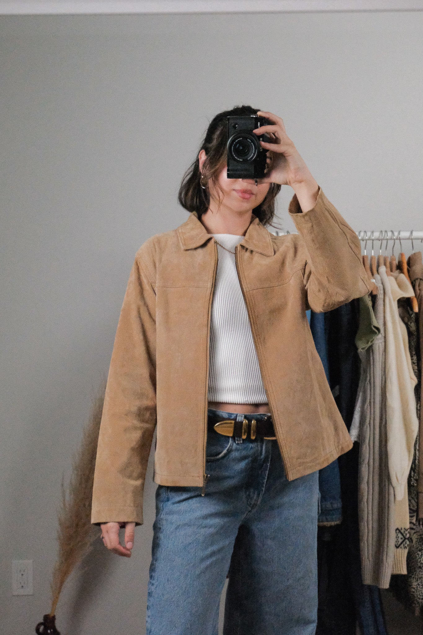 Vintage x Suede Collared Jacket (M)