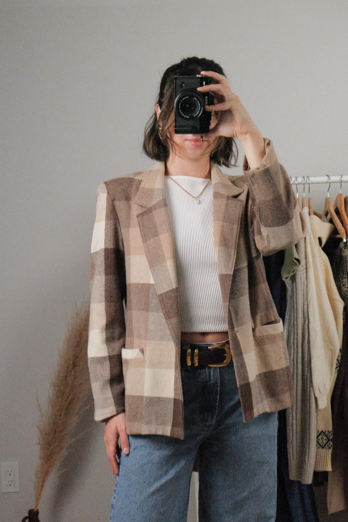 Made in Canada x Vintage x Wool Blend Plaid Blazer (8)