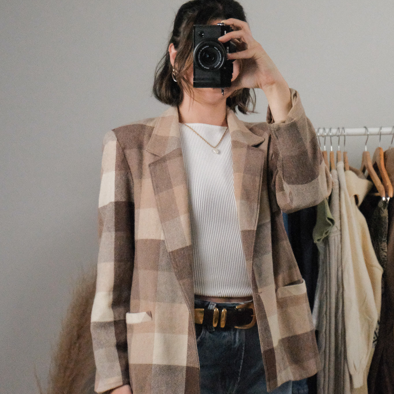 Made in Canada x Vintage x Wool Blend Plaid Blazer (8)