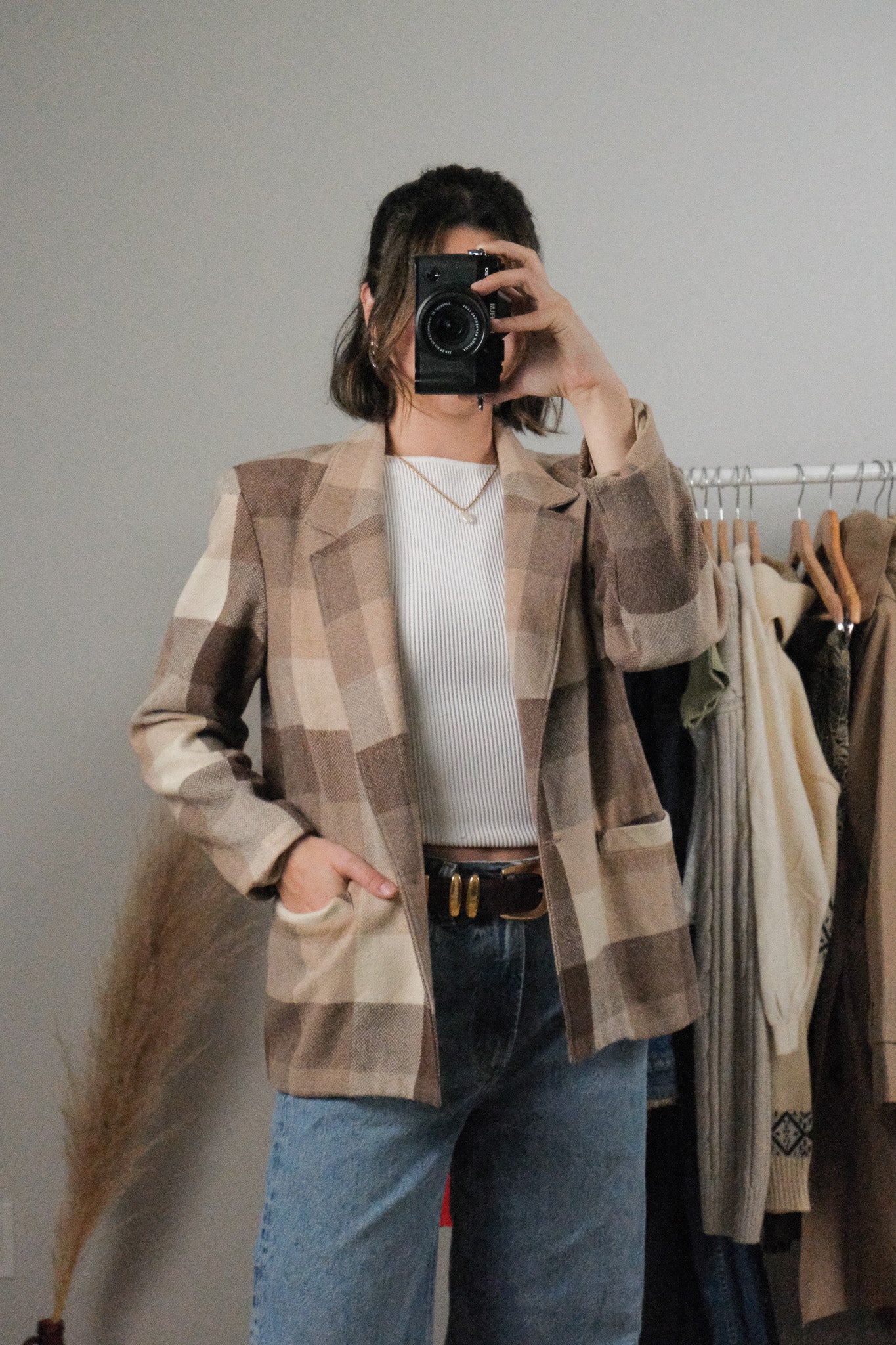 Made in Canada x Vintage x Wool Blend Plaid Blazer (8)