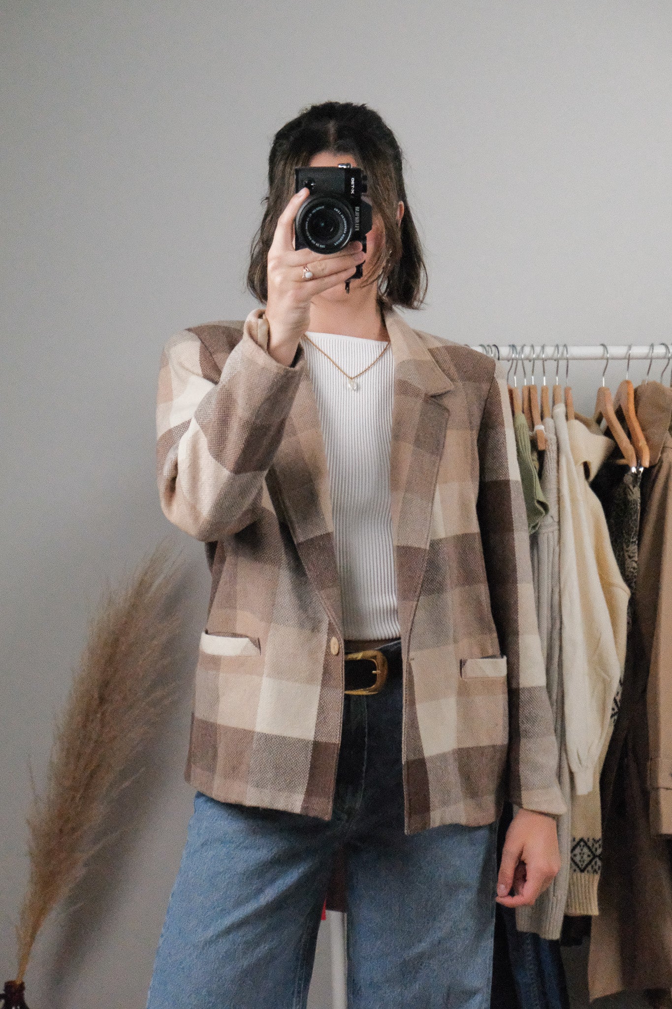 Made in Canada x Vintage x Wool Blend Plaid Blazer (8)