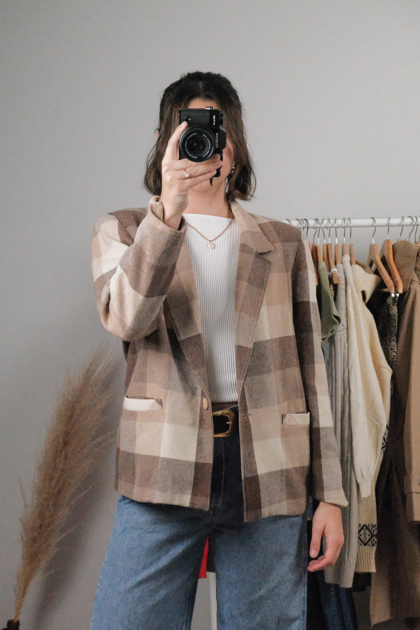 Made in Canada x Vintage x Wool Blend Plaid Blazer (8)
