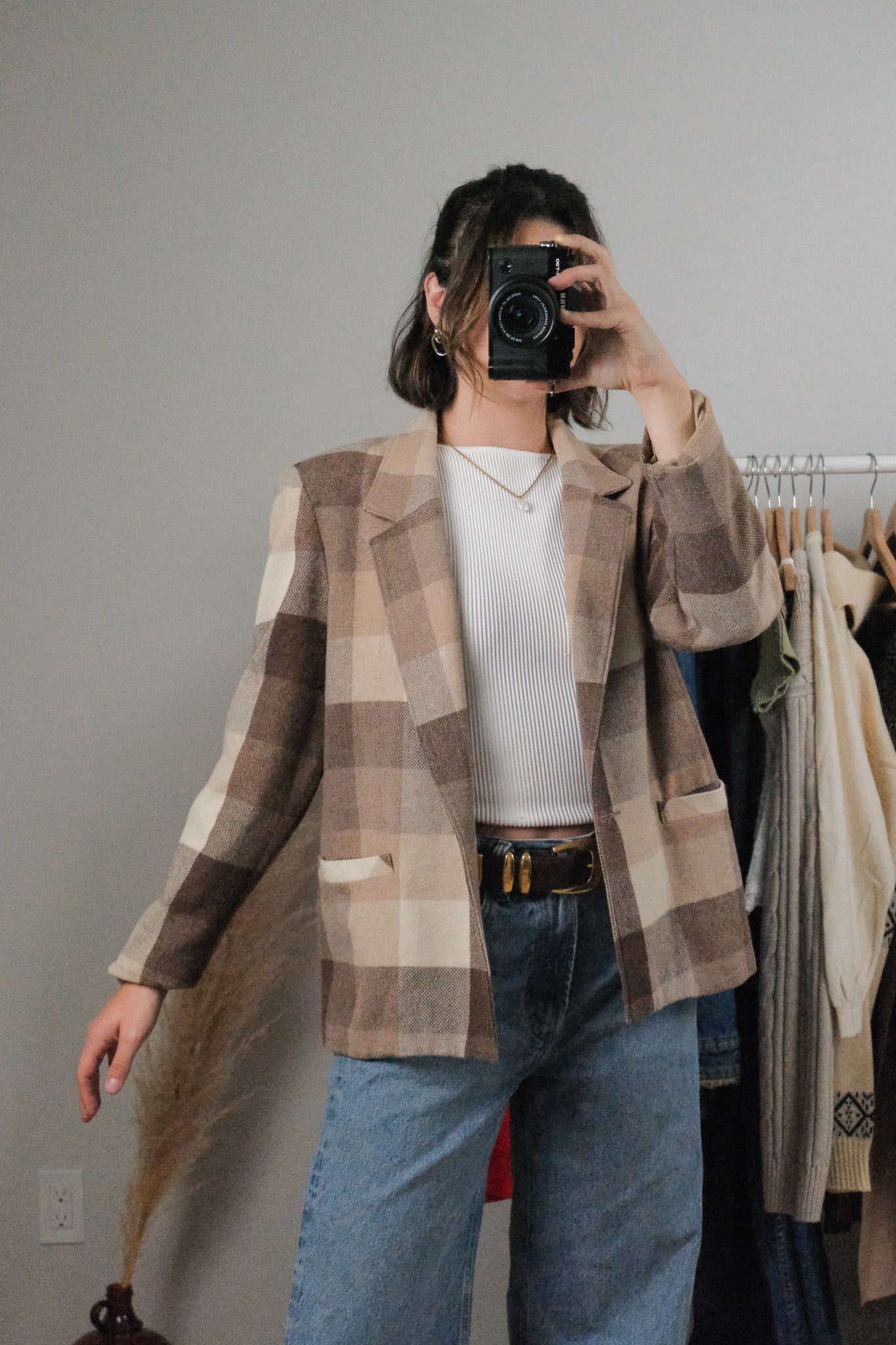 Made in Canada x Vintage x Wool Blend Plaid Blazer (8)