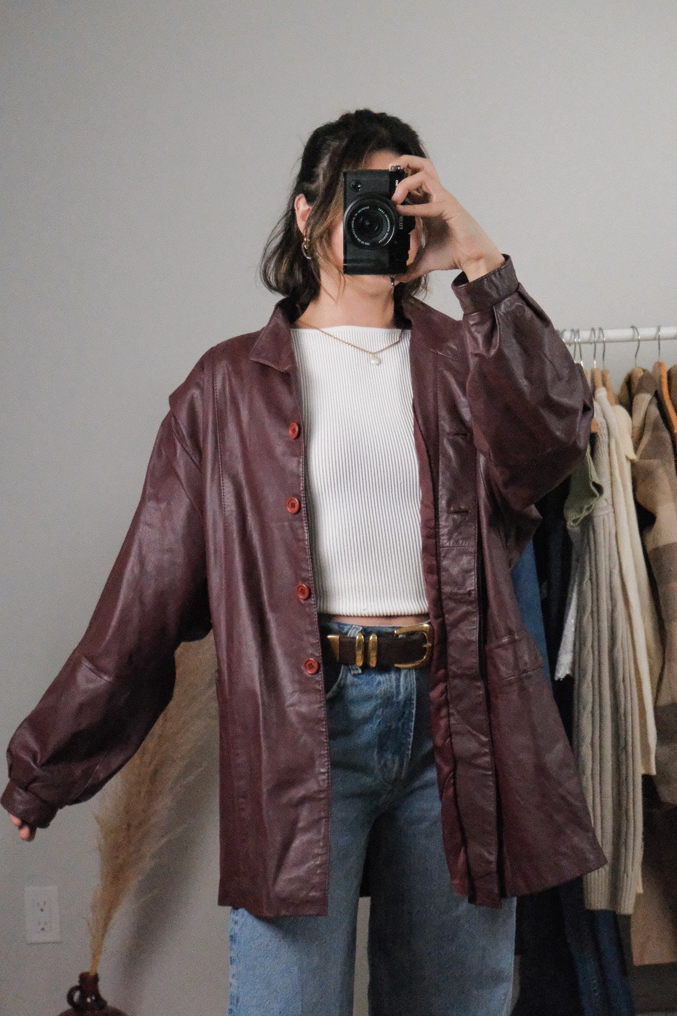Made in Korea x Vintage x Leather Jacket (10-14)