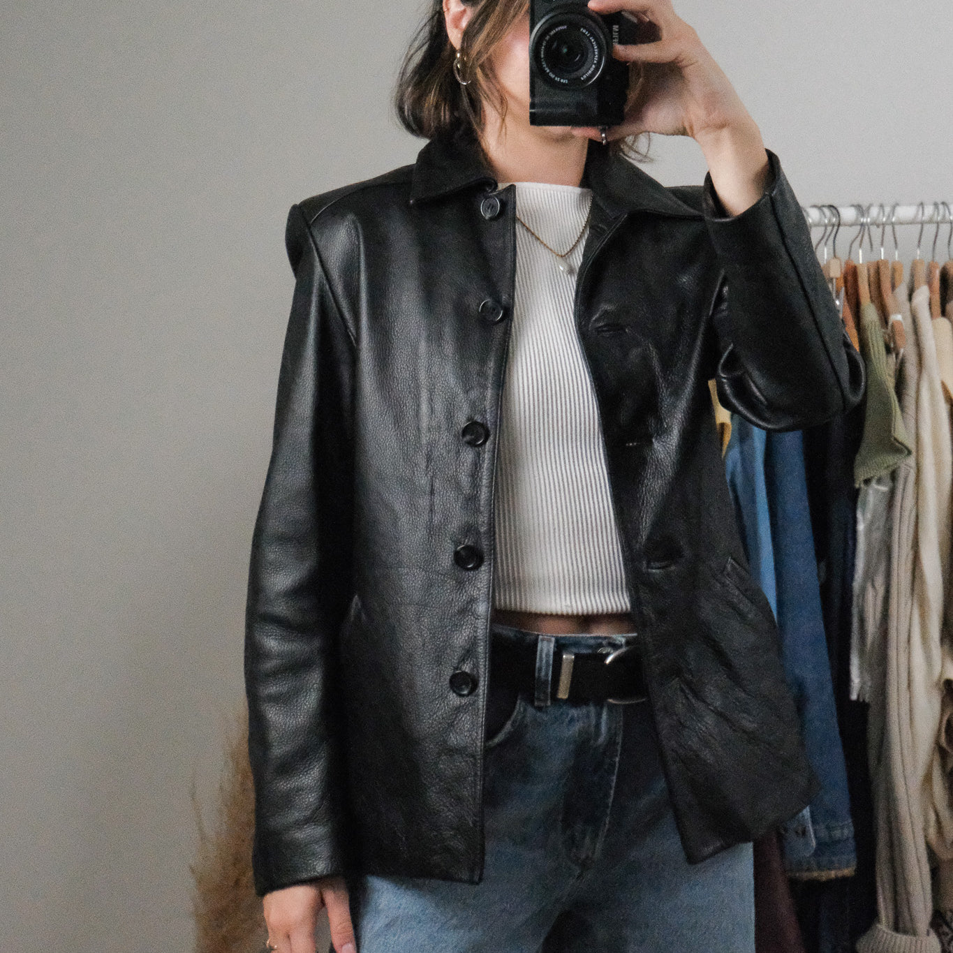 Vintage x Leather Jacket (S)