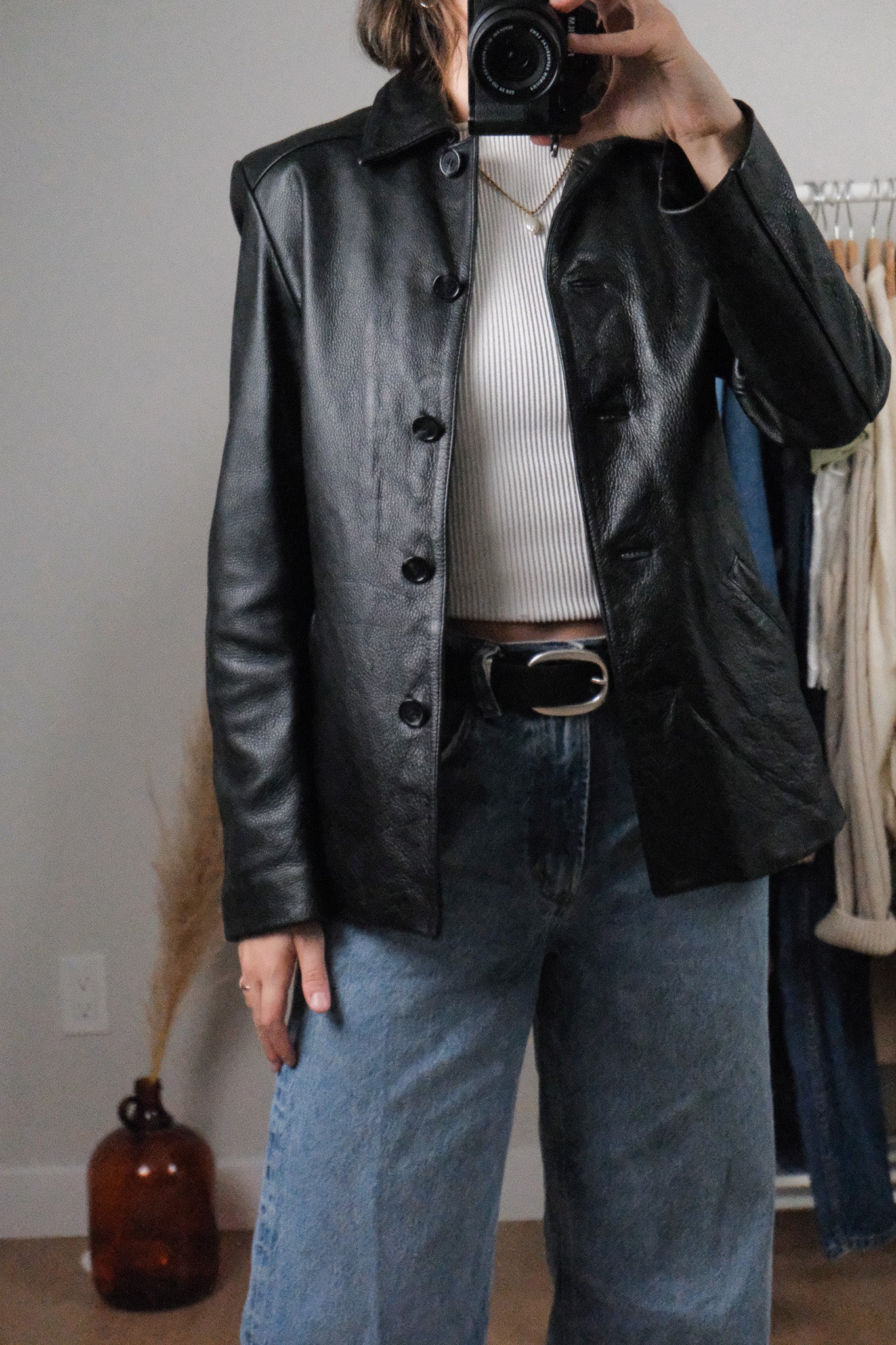 Vintage x Leather Jacket (S)