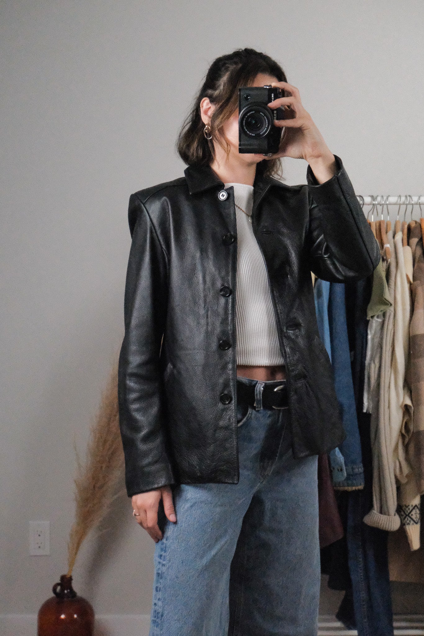 Vintage x Leather Jacket (S)