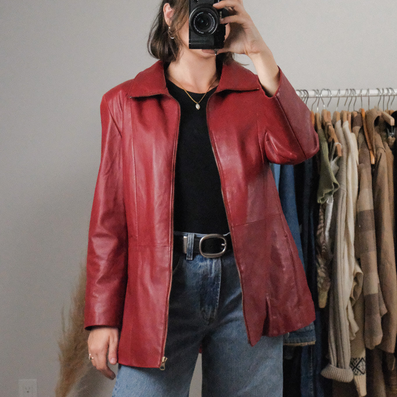 Vintage x Leather Lined Jacket (8/10)