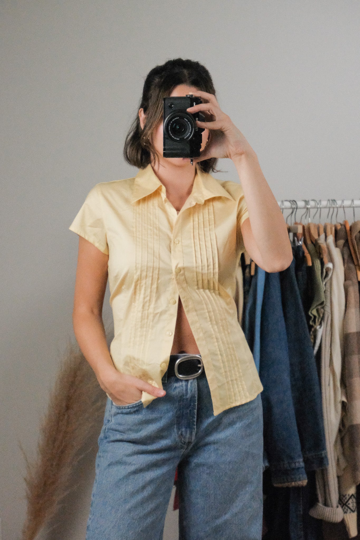Vintage x Deadstock x Short Sleeve Blouse (M)