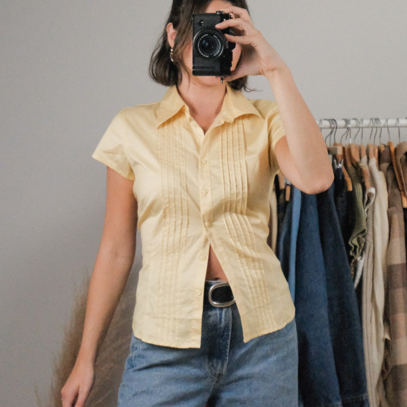 Vintage x Deadstock x Short Sleeve Blouse (M)