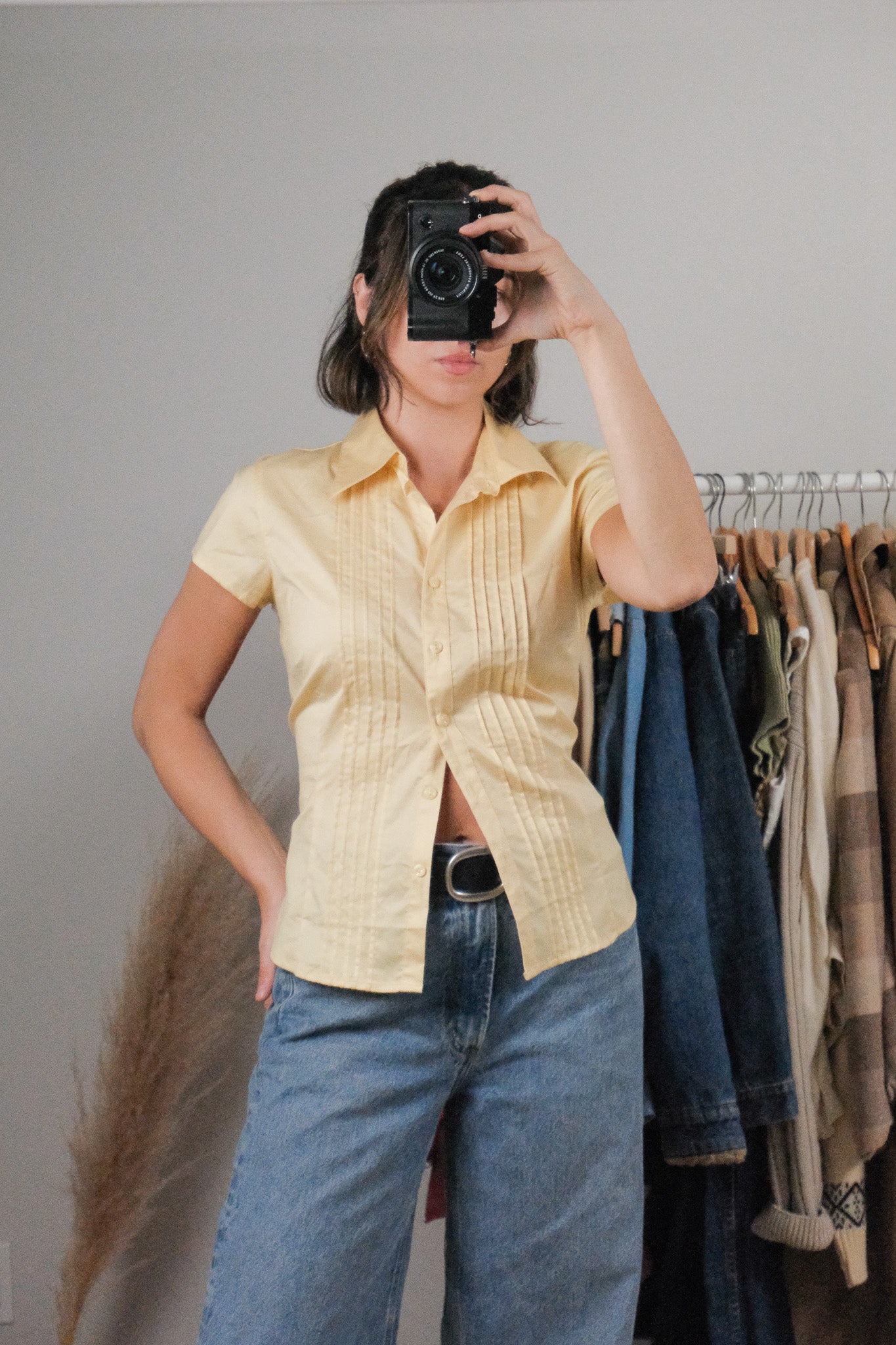 Vintage x Deadstock x Short Sleeve Blouse (M)