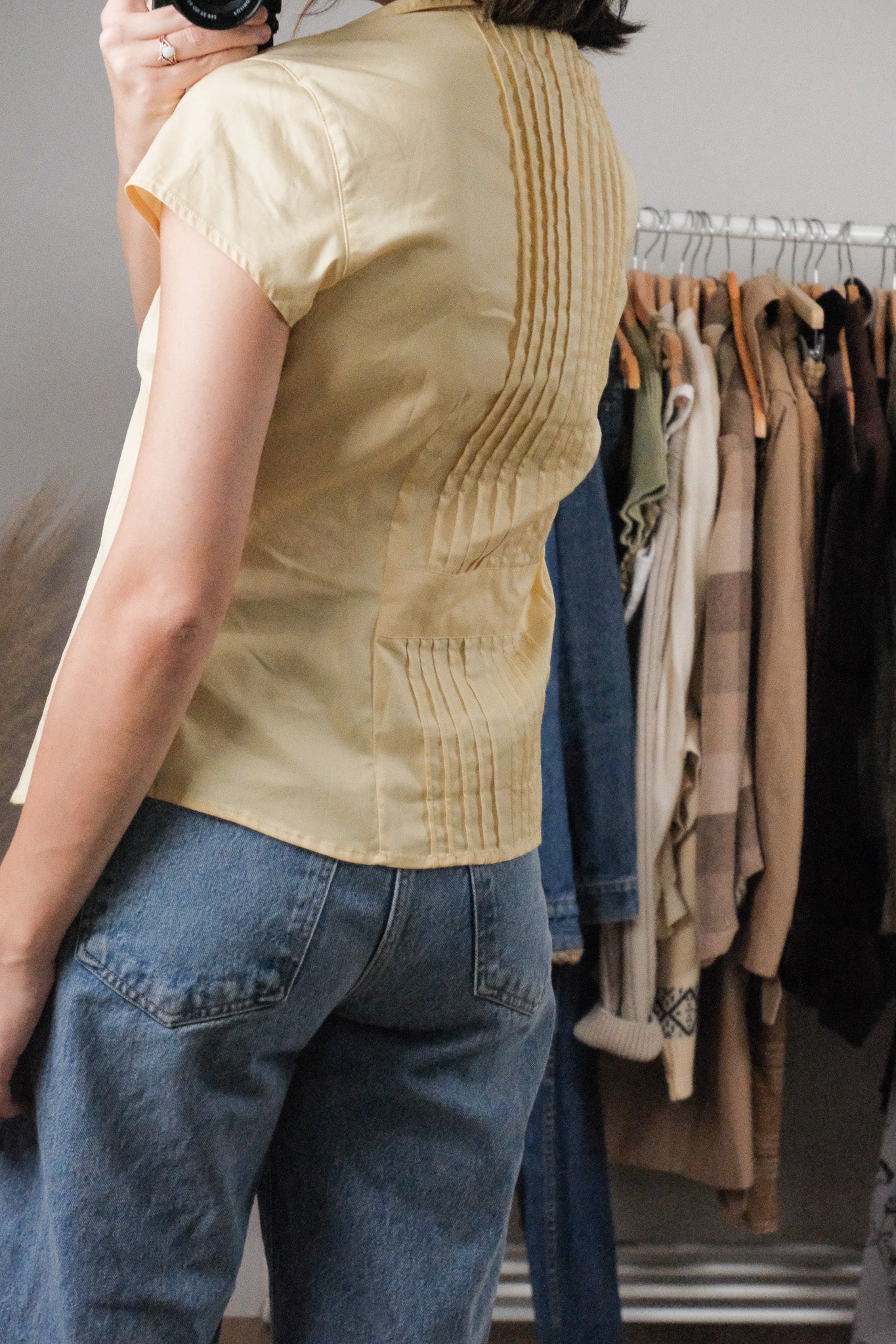 Vintage x Deadstock x Short Sleeve Blouse (M)