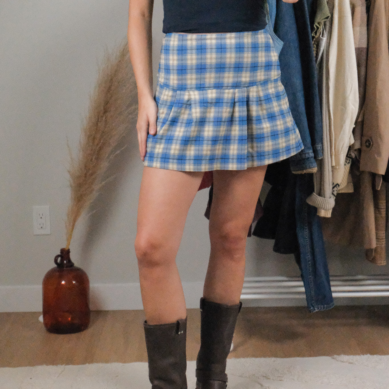 Made in Canada x Vintage x Plaid Mini Skirt (S)