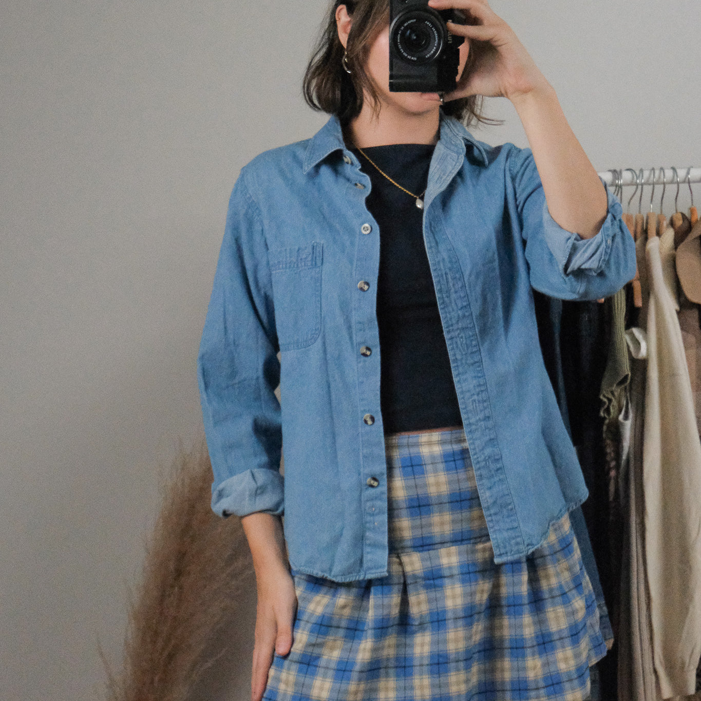 Vintage x Denim Overshirt (XS-S)
