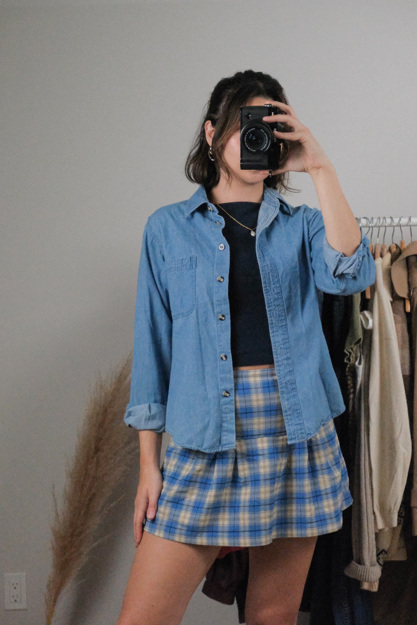 Vintage x Denim Overshirt (XS-S)