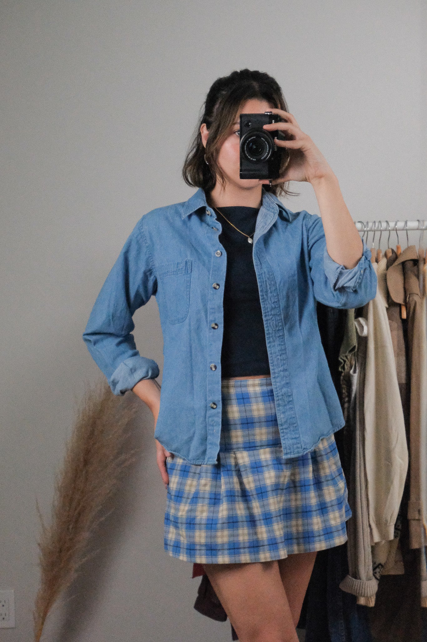 Vintage x Denim Overshirt (XS-S)