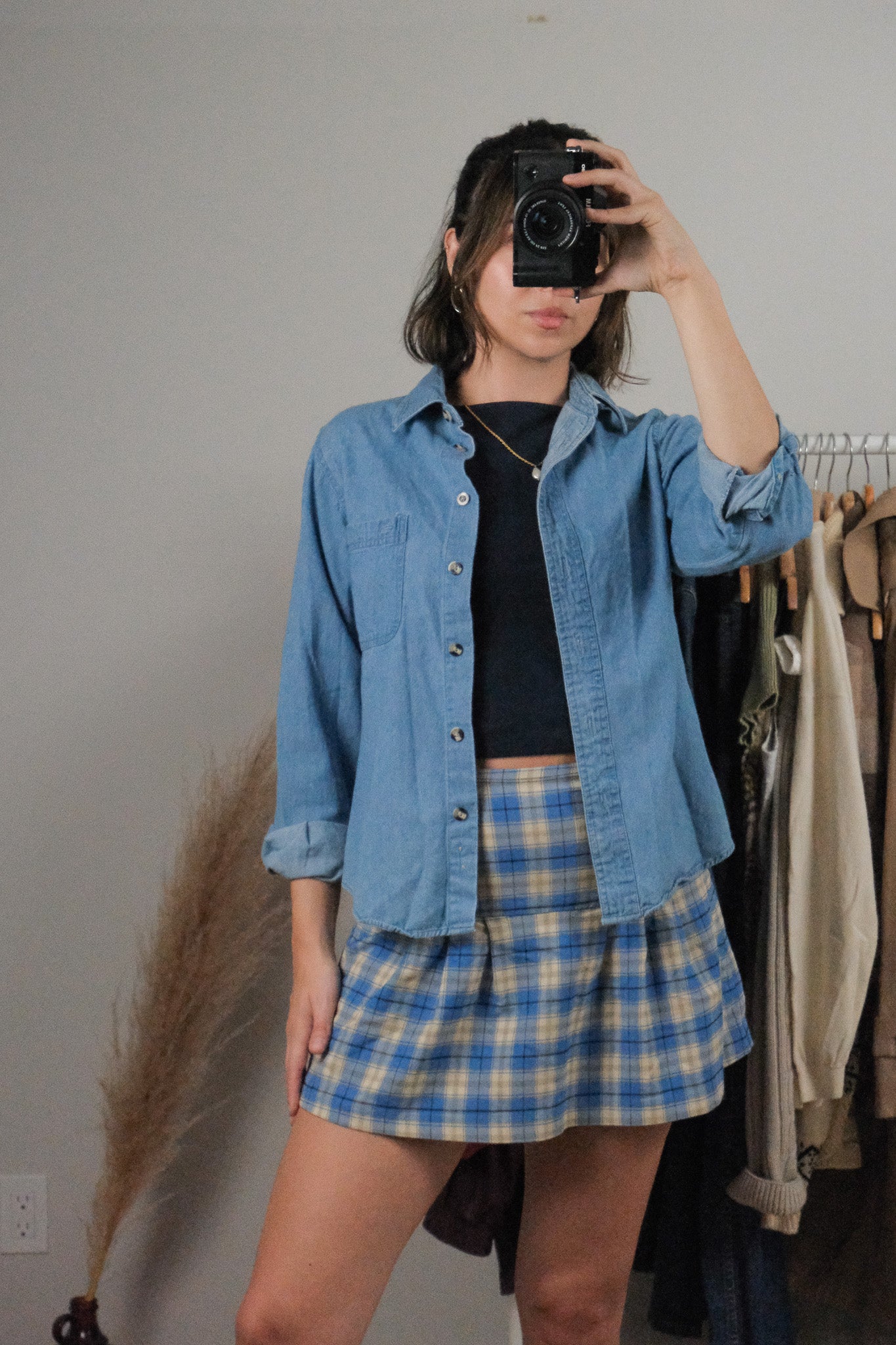 Vintage x Denim Overshirt (XS-S)