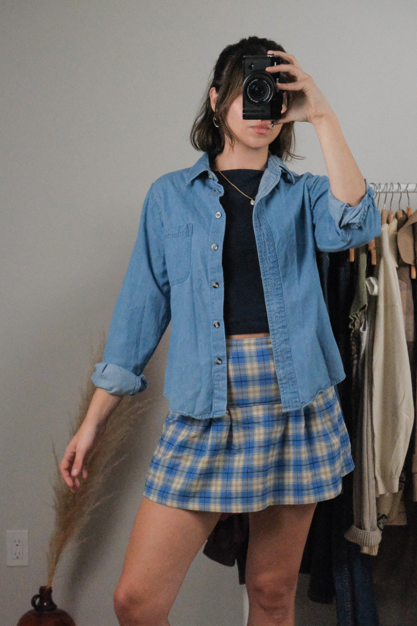 Vintage x Denim Overshirt (XS-S)