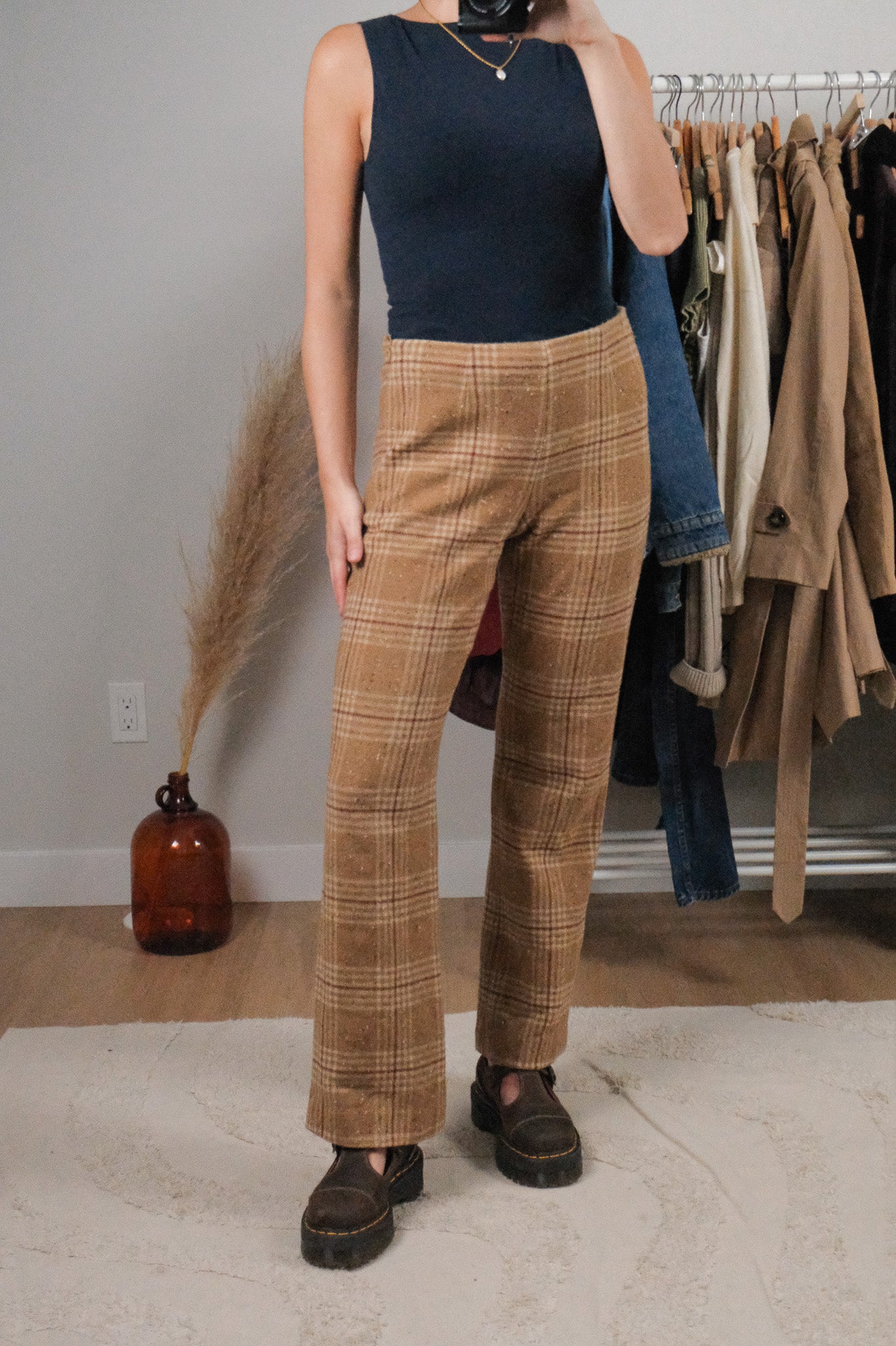 Made in Canada x Vintage x Miderise Wool Blend Plaid Pants (4/6)