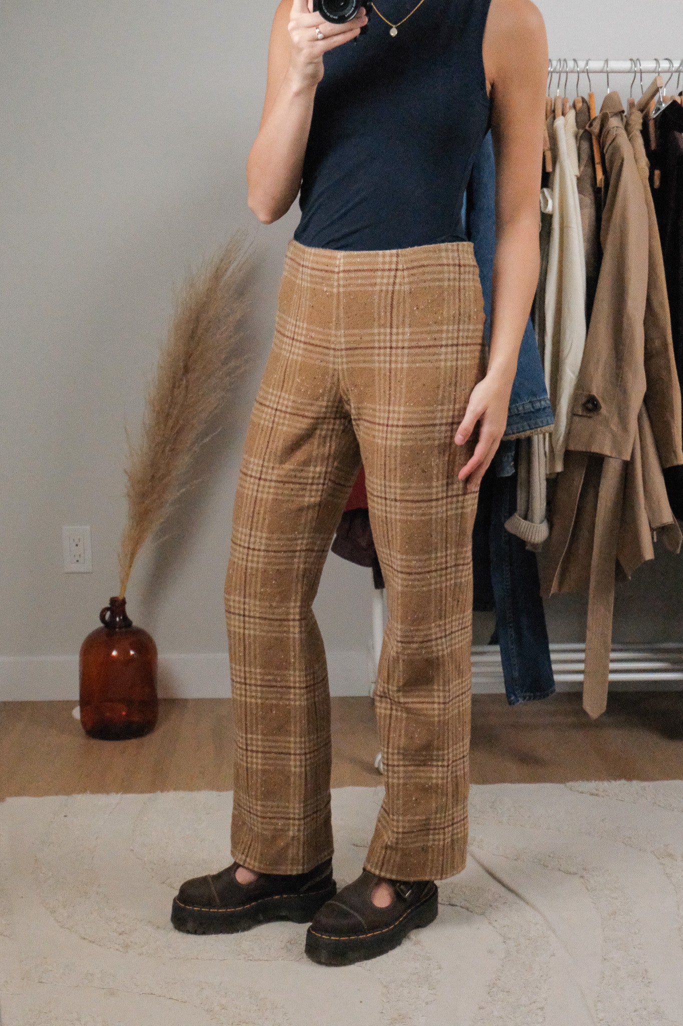 Made in Canada x Vintage x Miderise Wool Blend Plaid Pants (4/6)