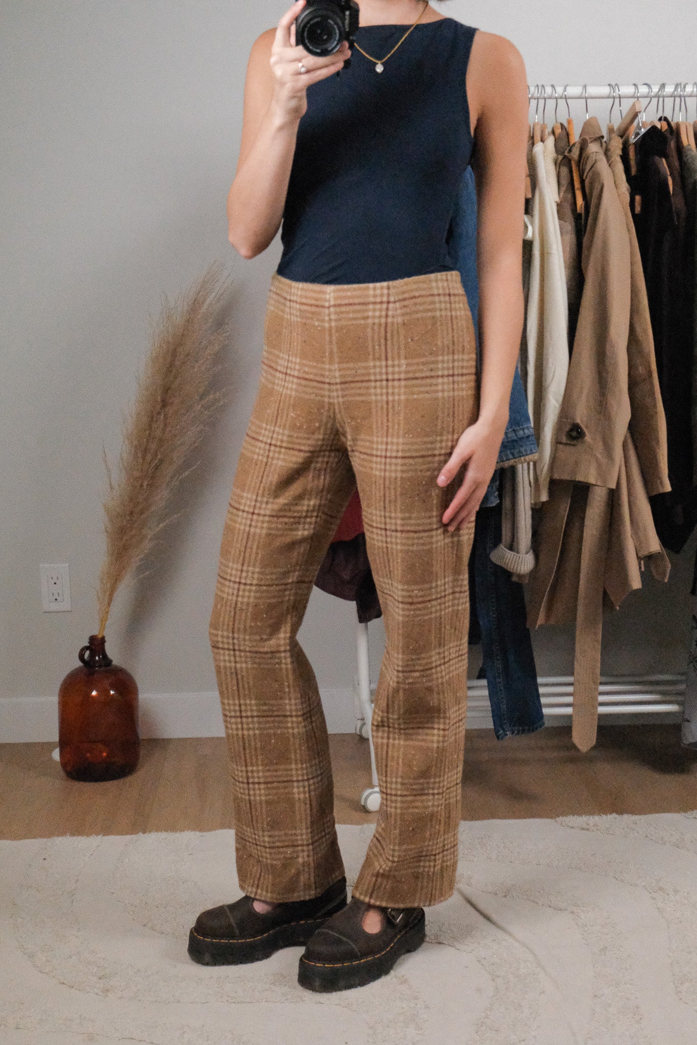 Made in Canada x Vintage x Miderise Wool Blend Plaid Pants (4/6)