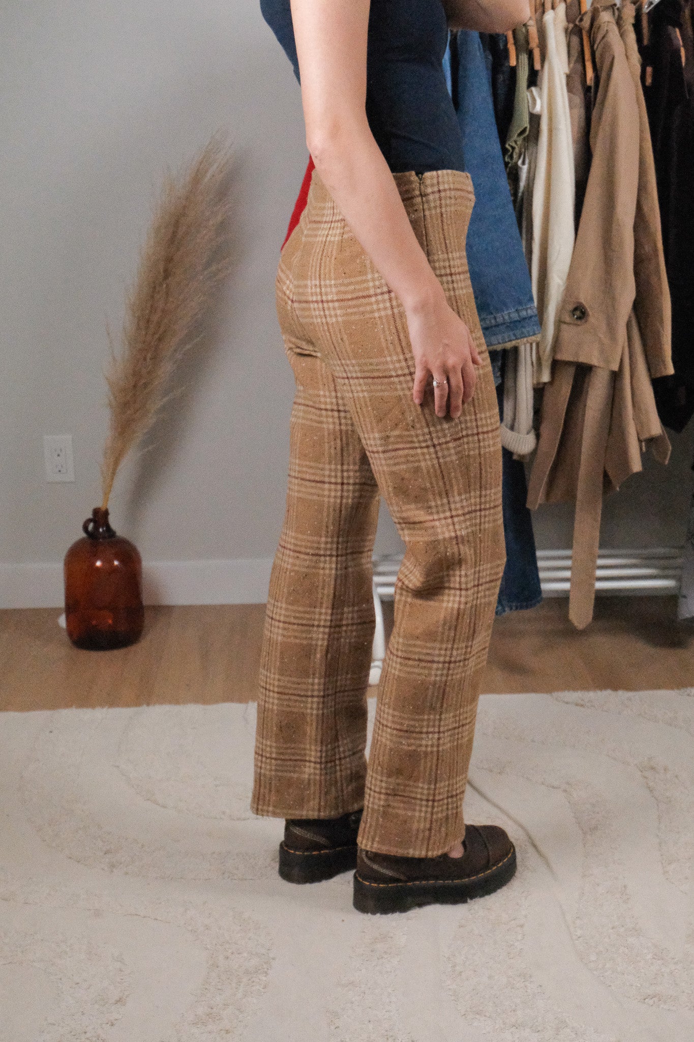 Made in Canada x Vintage x Miderise Wool Blend Plaid Pants (4/6)