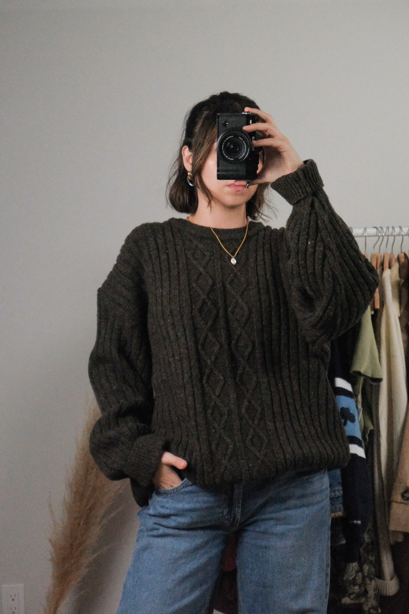 Made in Canada x Vintage x Wool Blend Speckled Chunky Knit (L-XXL)