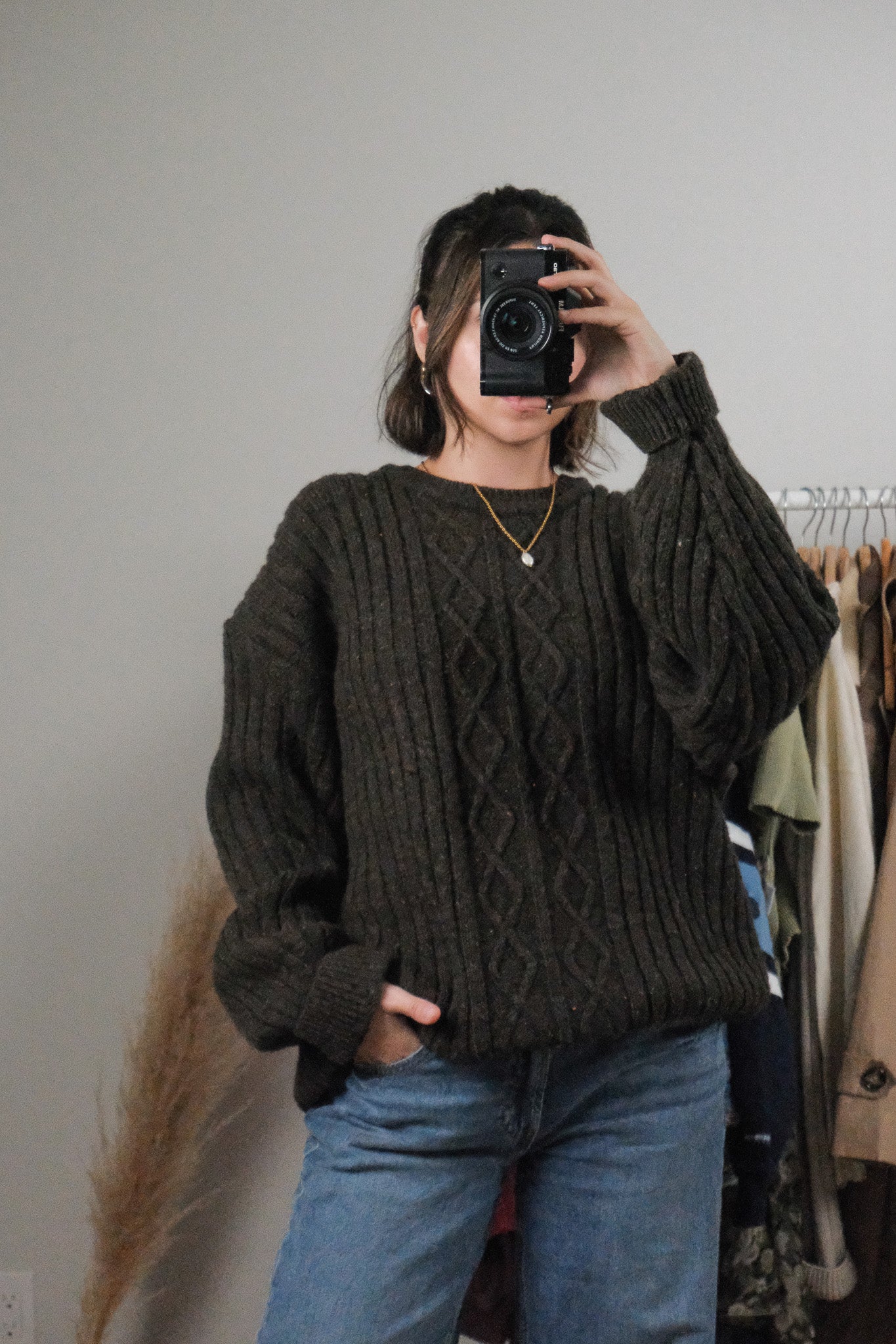 Made in Canada x Vintage x Wool Blend Speckled Chunky Knit (L-XXL)